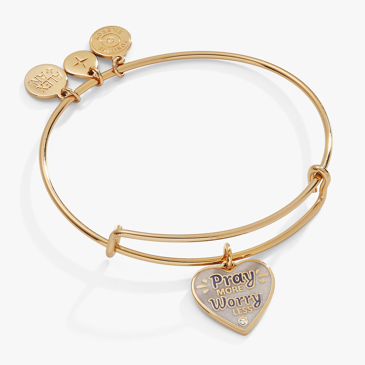 Pray More Worry Less Bangle Gold
