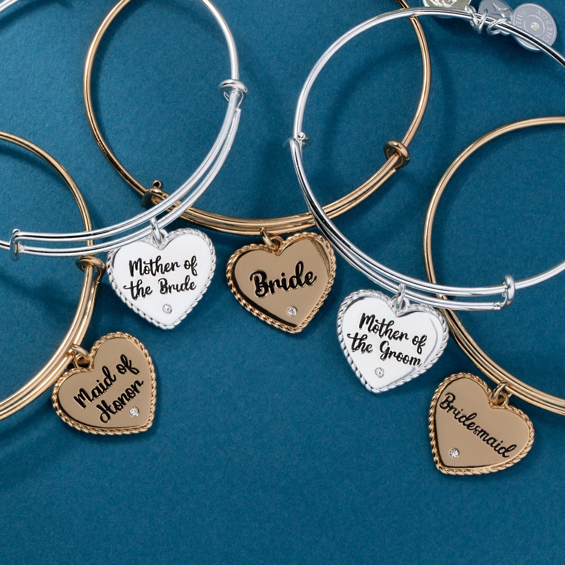 Mother of the Groom Heart Bangle – Meaningful Wedding Gift for Mom Gold