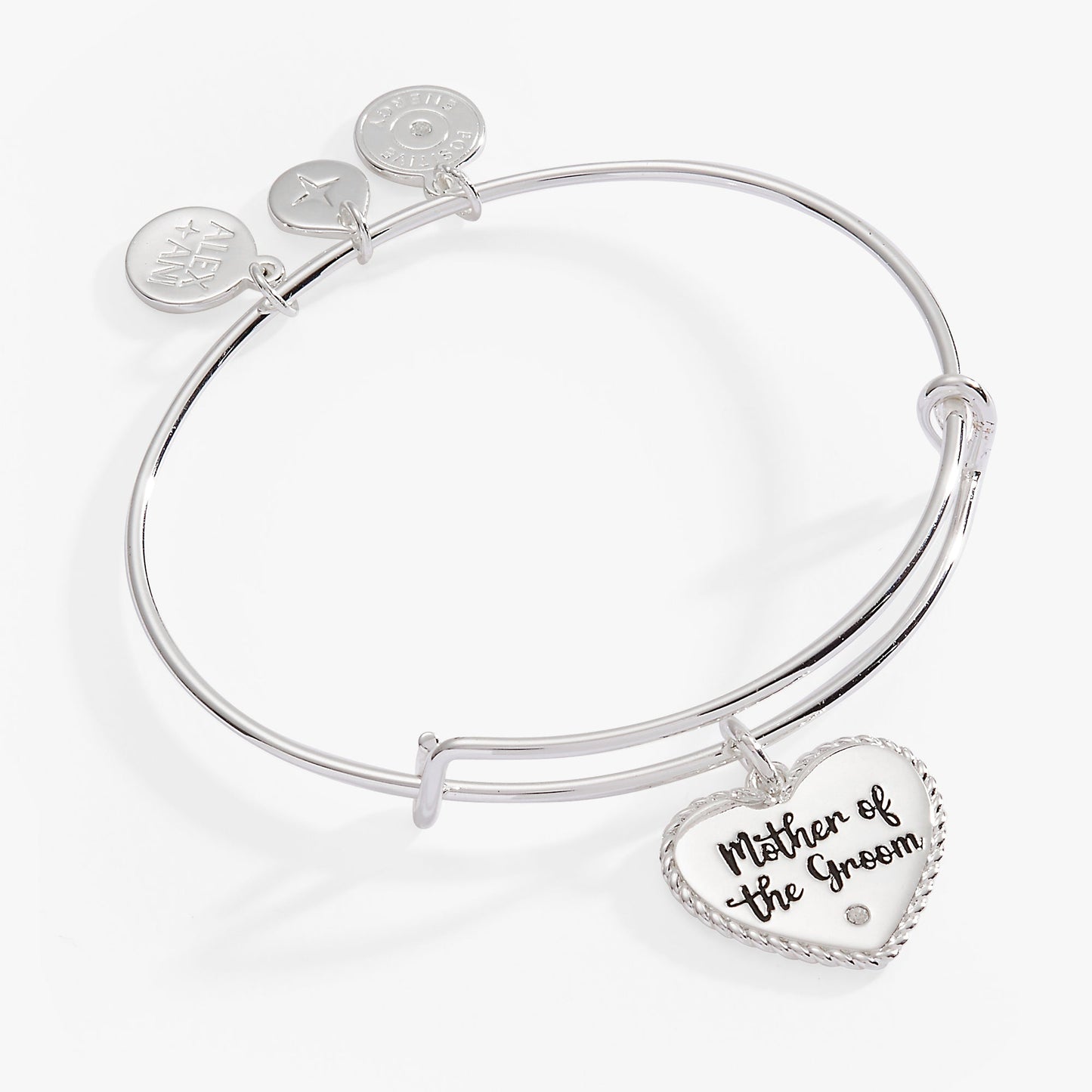 Mother of the Groom Heart Bangle – Meaningful Wedding Gift for Mom Gold