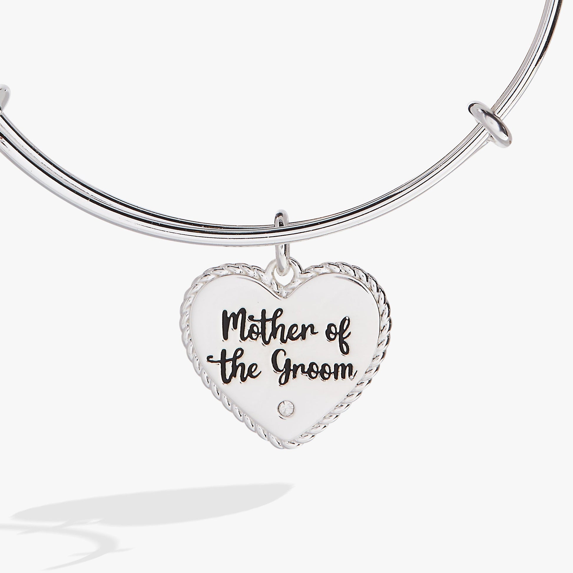 Mother of the Groom Heart Bangle – Meaningful Wedding Gift for Mom Gold