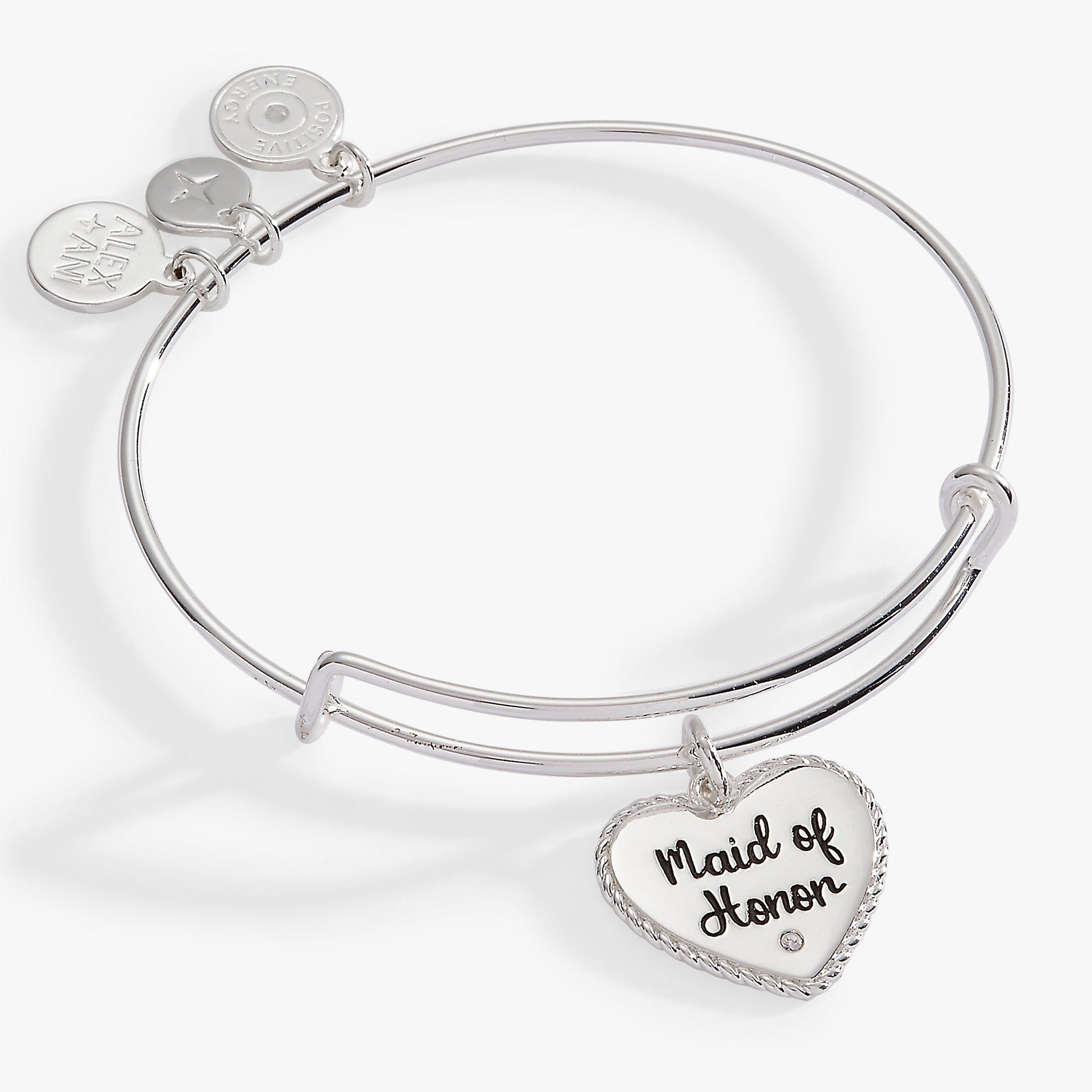 Maid of Honor Heart Bangle – Bridal Party Gift Jewelry Gold