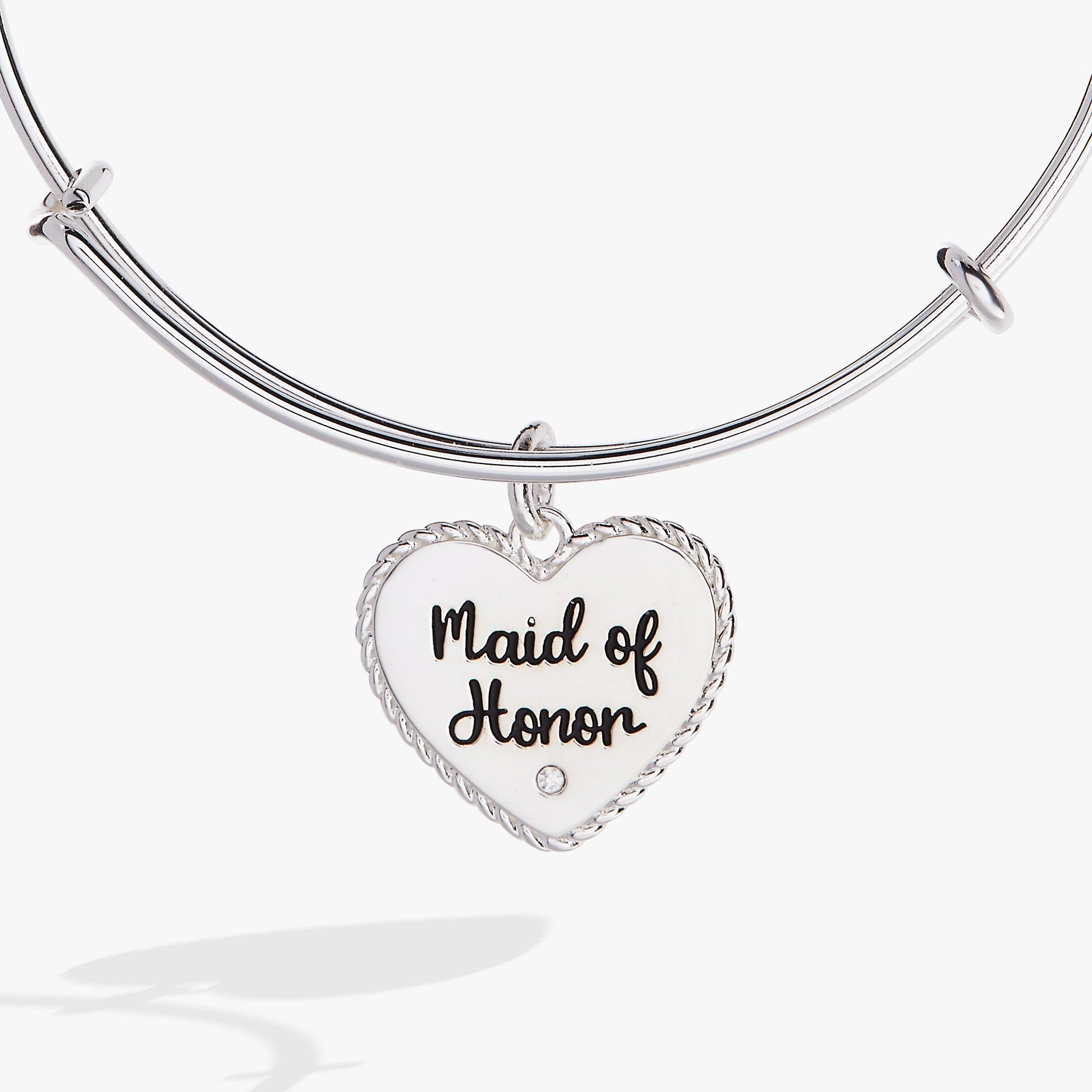 Maid of Honor Heart Bangle – Bridal Party Gift Jewelry Gold
