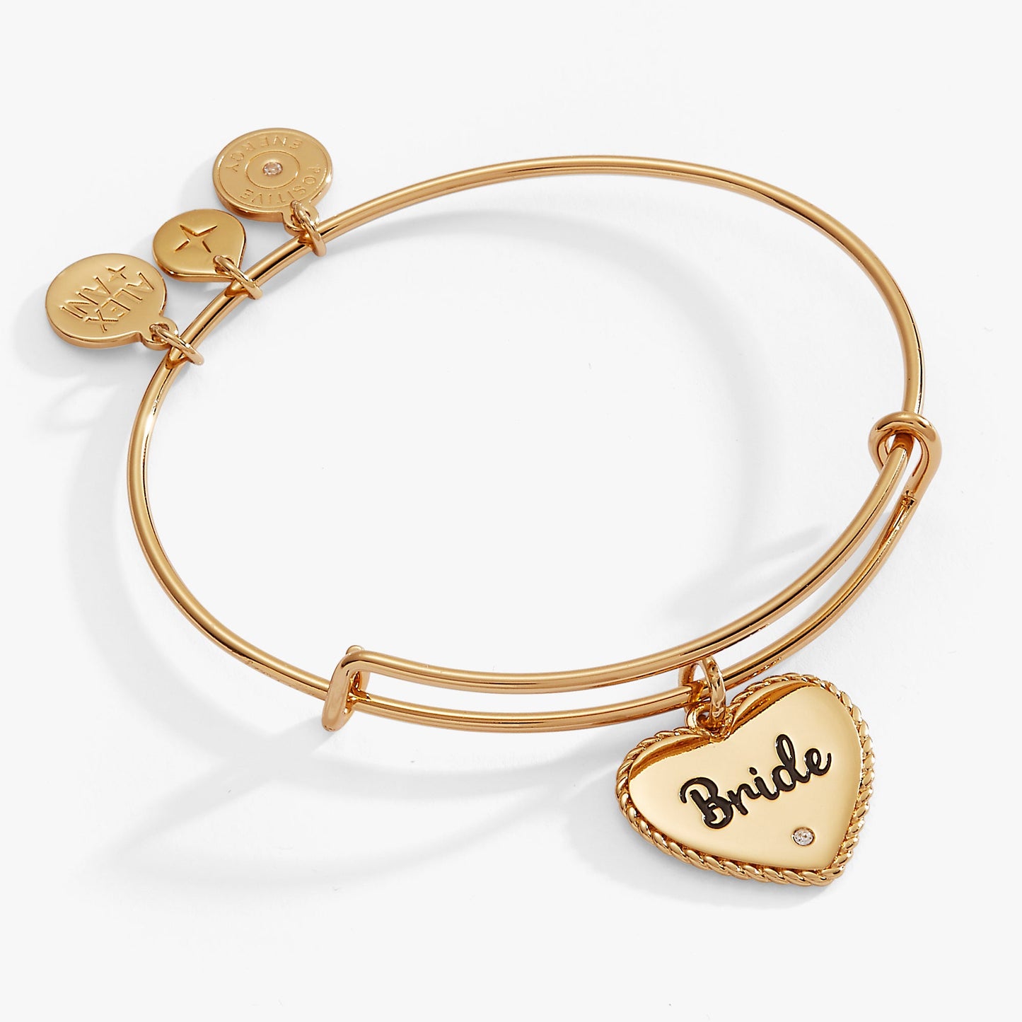 Bride Heart Bangle Bracelet – Wedding Gift for the Bride Silver