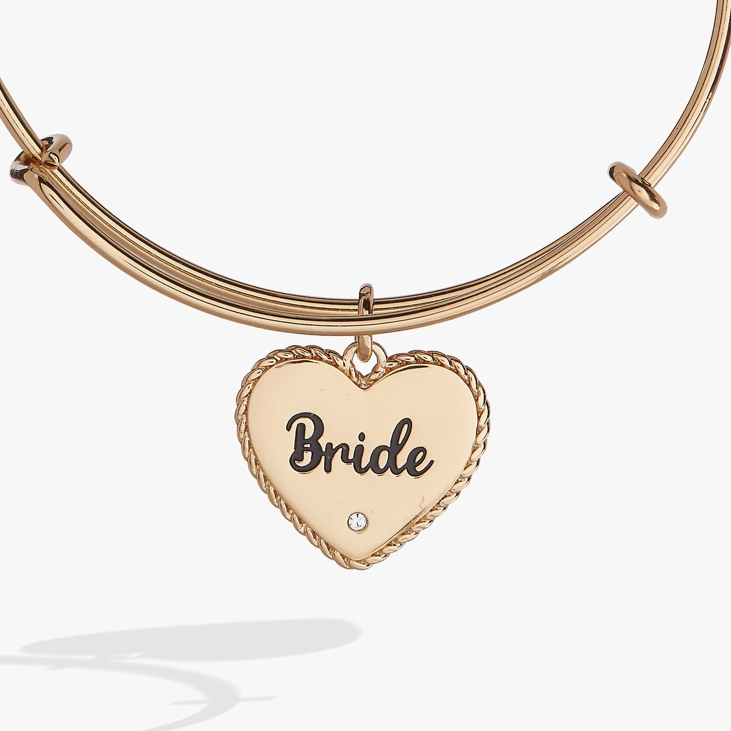 Bride Heart Bangle Bracelet – Wedding Gift for the Bride Silver