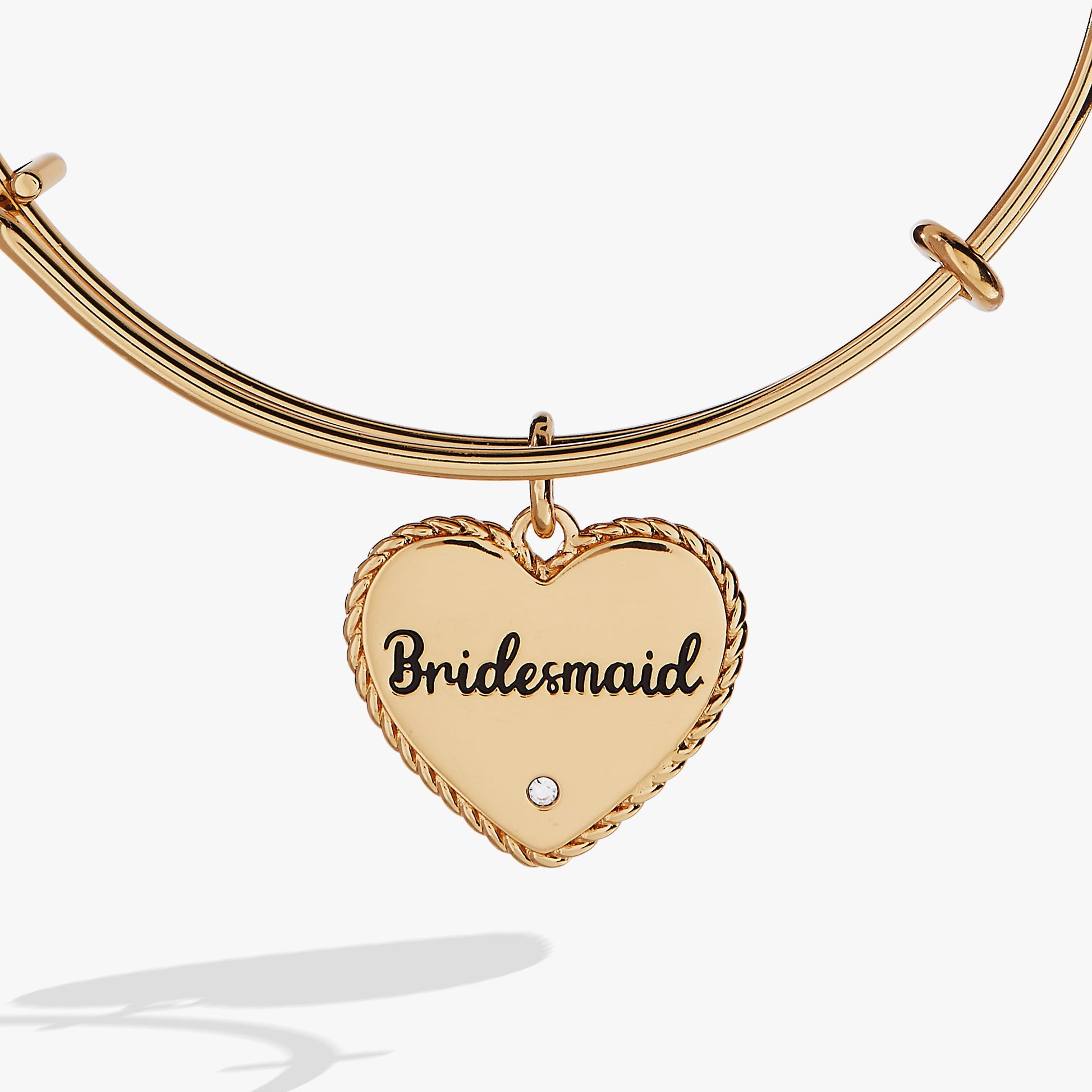 Bridesmaid Heart Bangle Gold