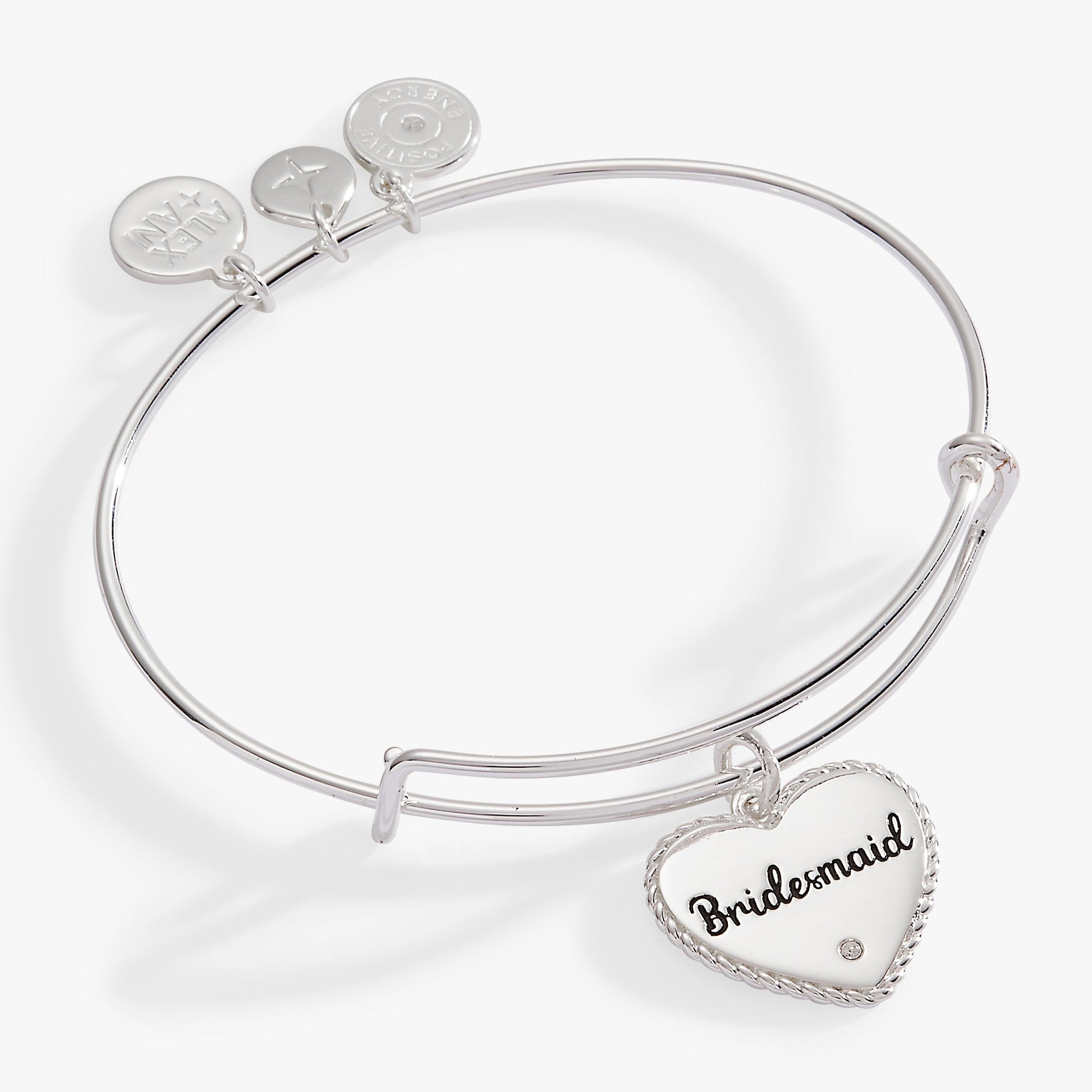 Bridesmaid Heart Bangle Gold