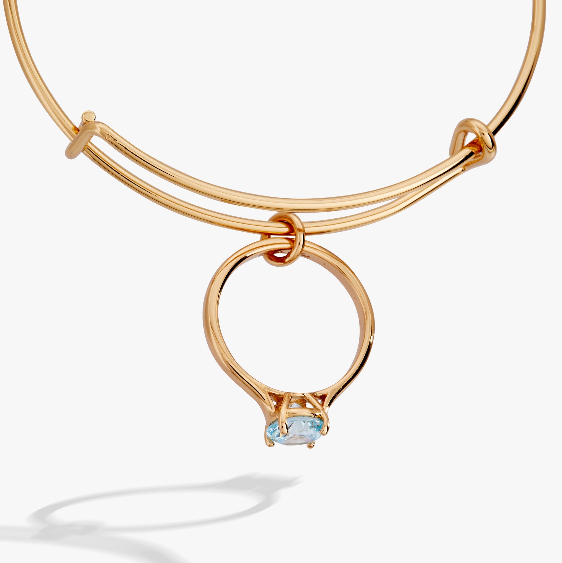 Bride-to-Be Charm Bangle Bracelet – Engagement or Bridal Shower Gift Silver