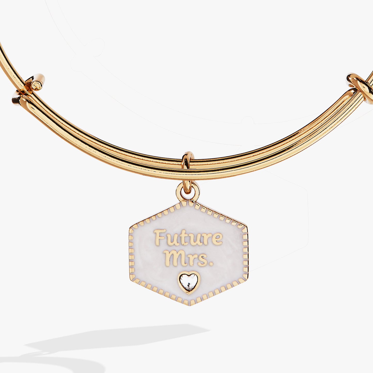 “Future Mrs.” Bridal Charm Bangle – Engagement Gift Jewelry Gold
