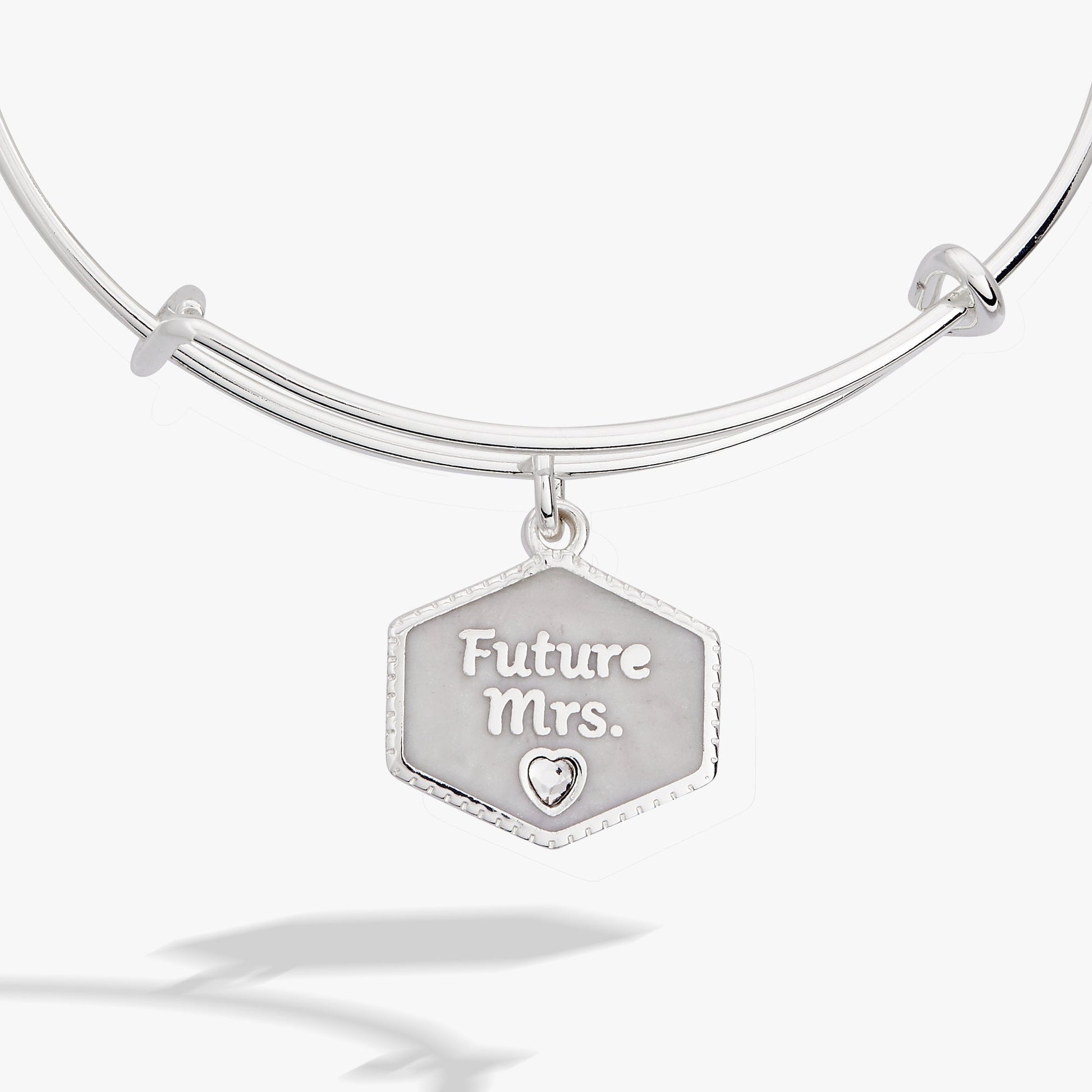 “Future Mrs.” Bridal Charm Bangle – Engagement Gift Jewelry Gold