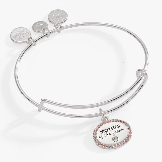 Mother of the Groom Wedding Bangle – Classic Keepsake Jewelry Gift Silver