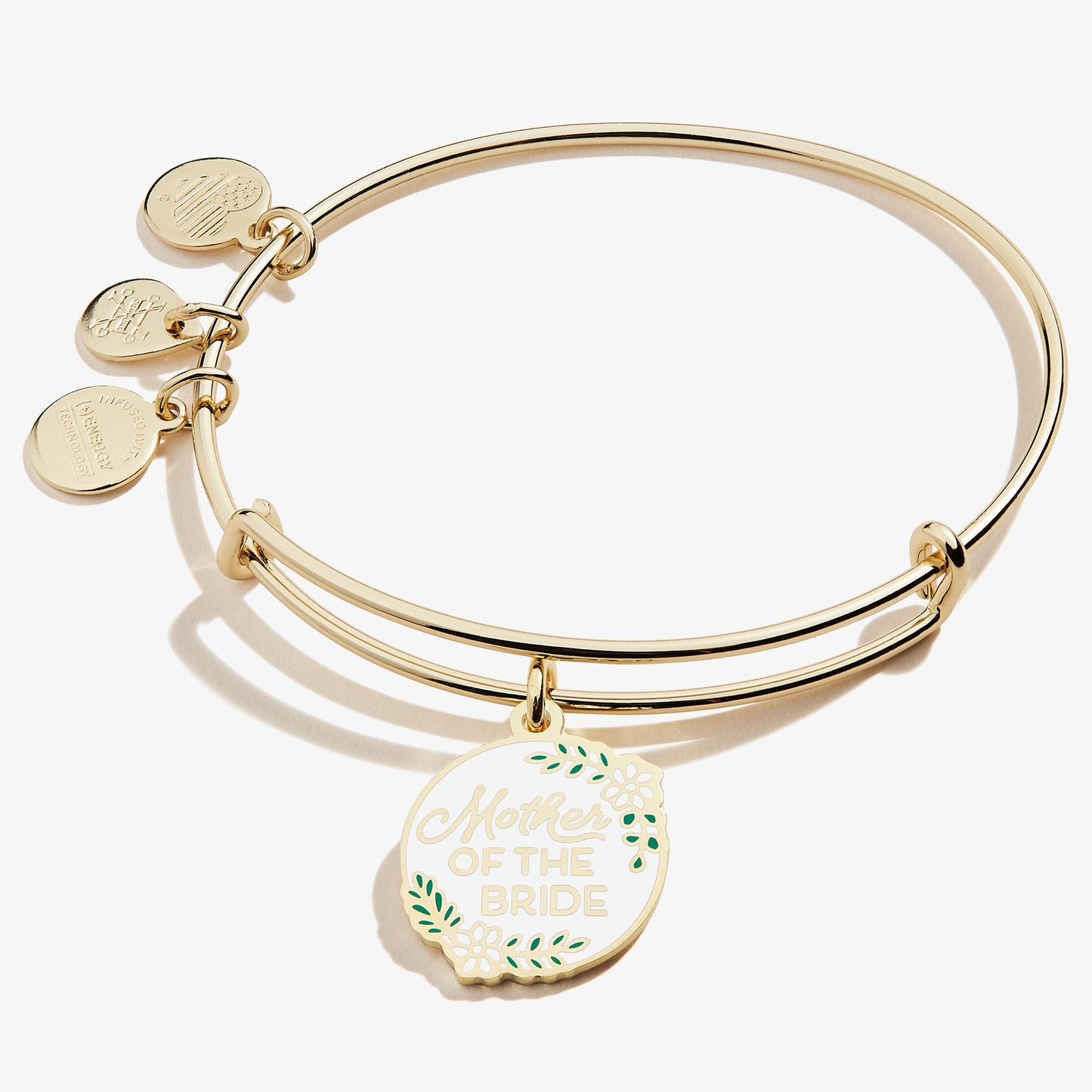 Mother of the Bride Wedding Charm Bangle – Meaningful Wedding Jewelry Gift Silver