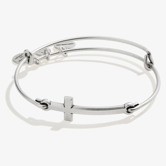 Spiritual Armor Cross Inline Charm Bangle Rafaelian Silver