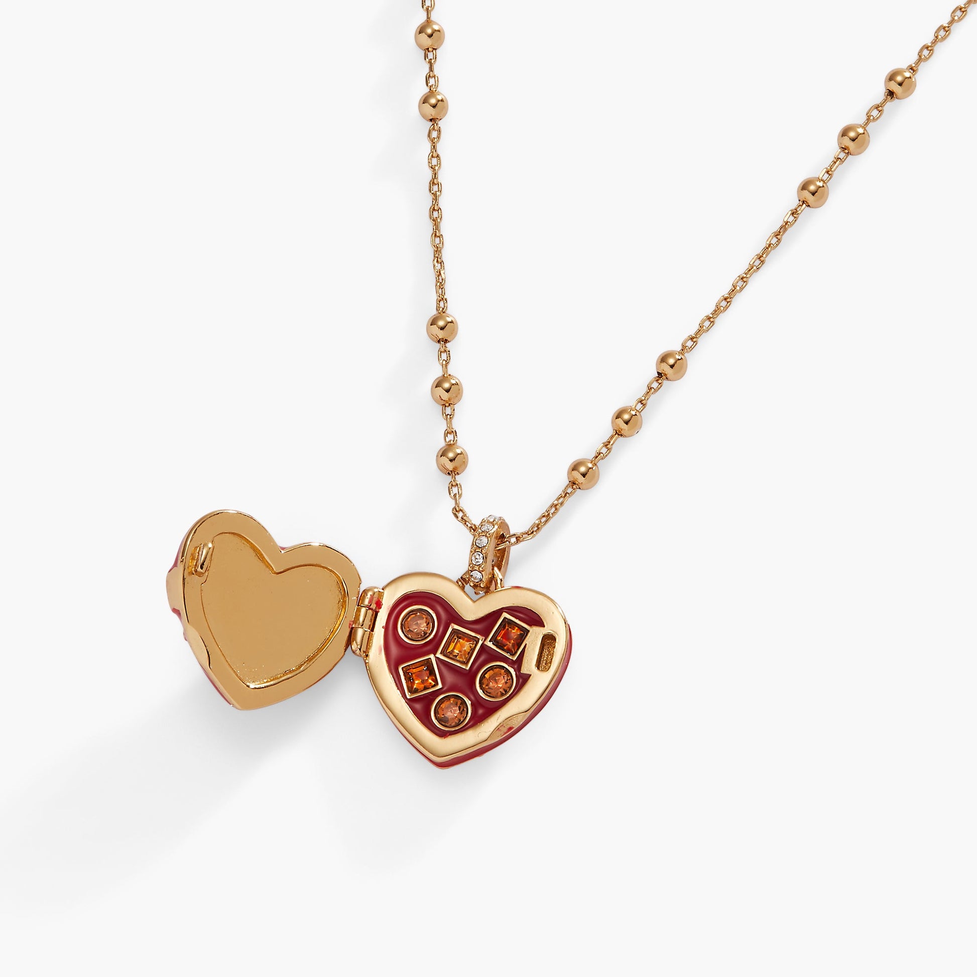 Box of Chocolate Locket Necklace Gold