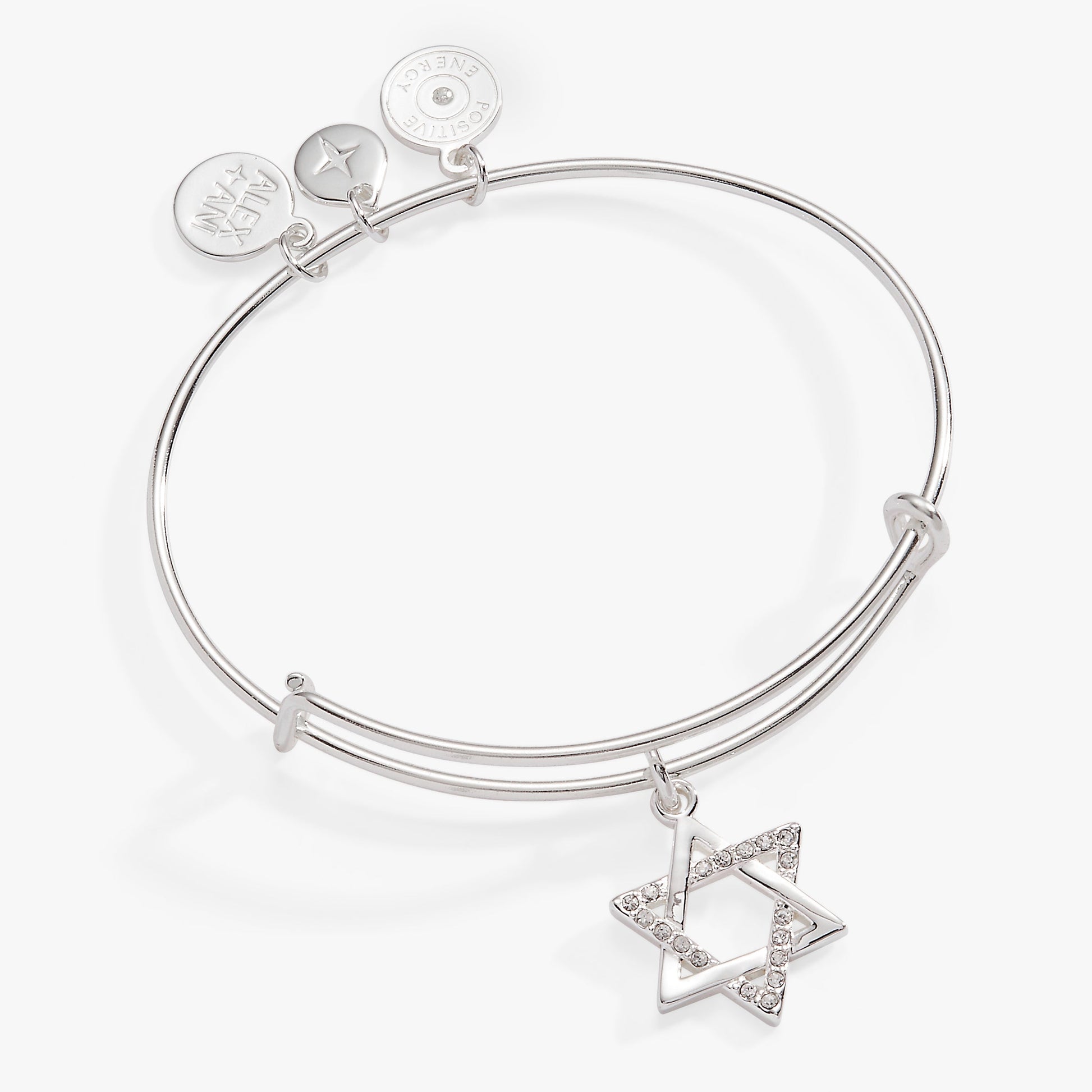 Holiday Star of David Bangle Shiny Silver