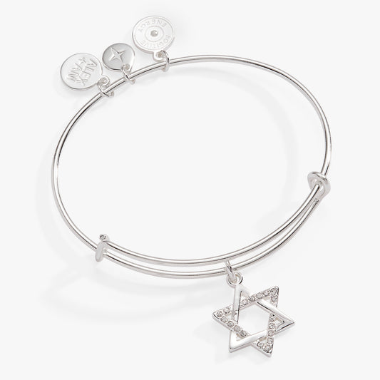 Holiday Star of David Bangle Shiny Silver