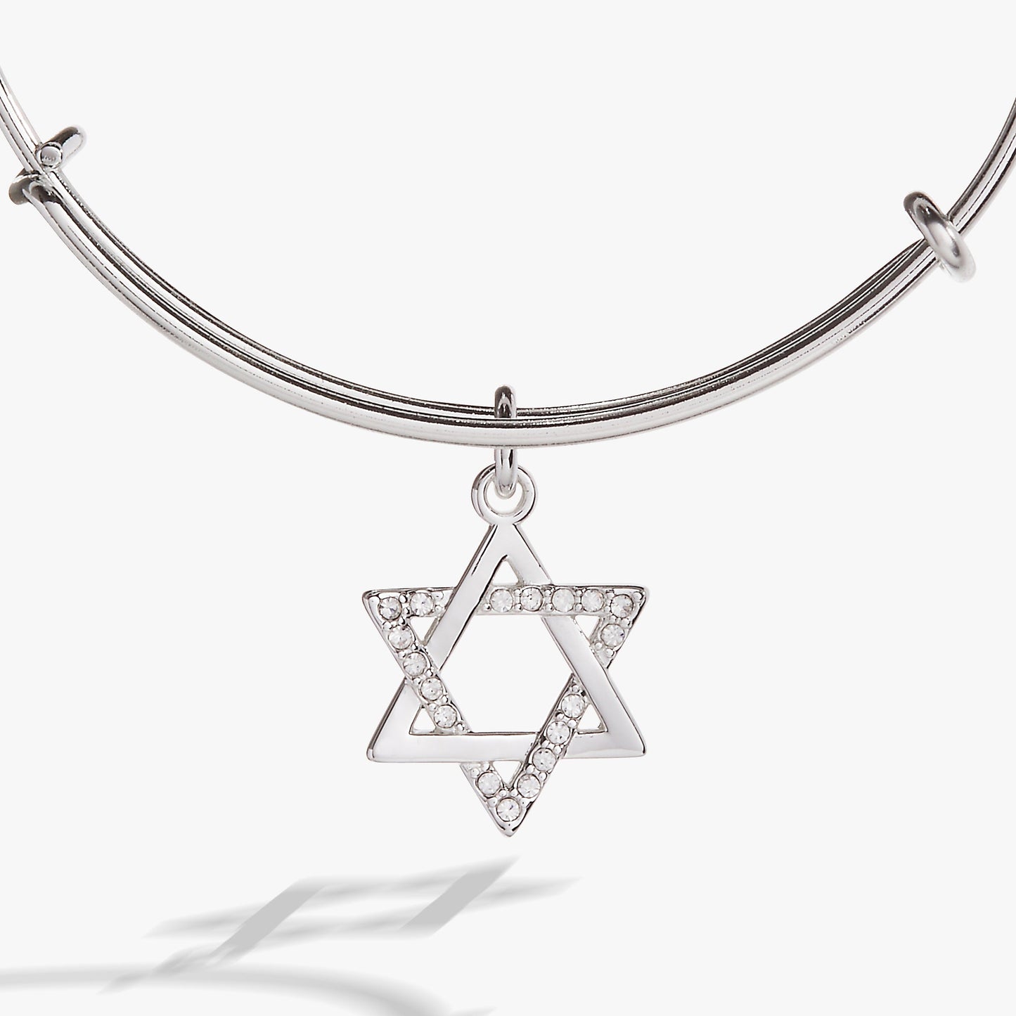 Holiday Star of David Bangle Shiny Silver