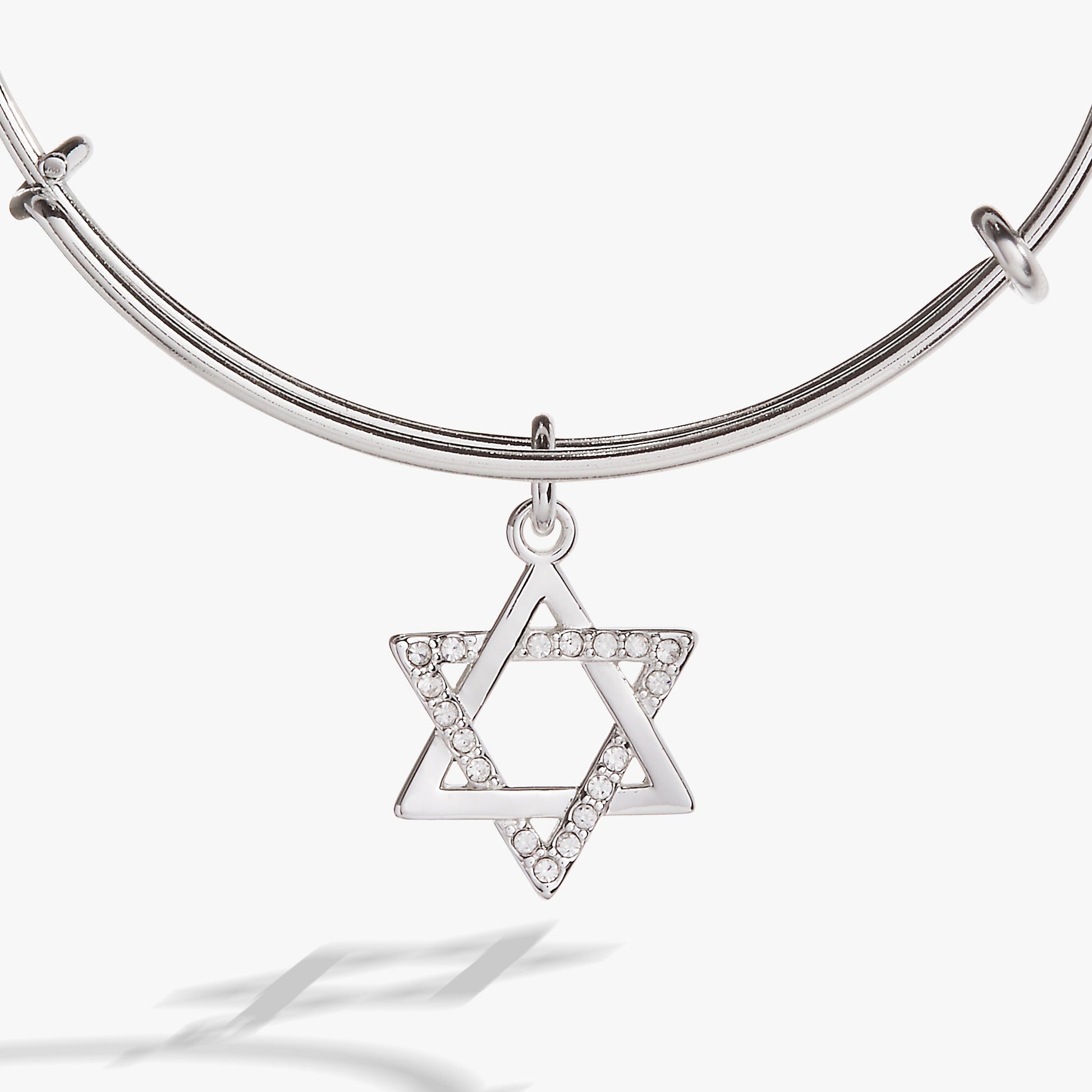 Holiday Star of David Bangle Shiny Silver