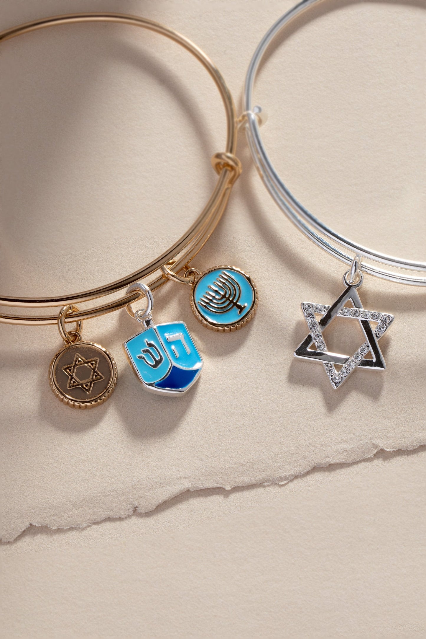 Holiday Star of David Bangle Shiny Silver