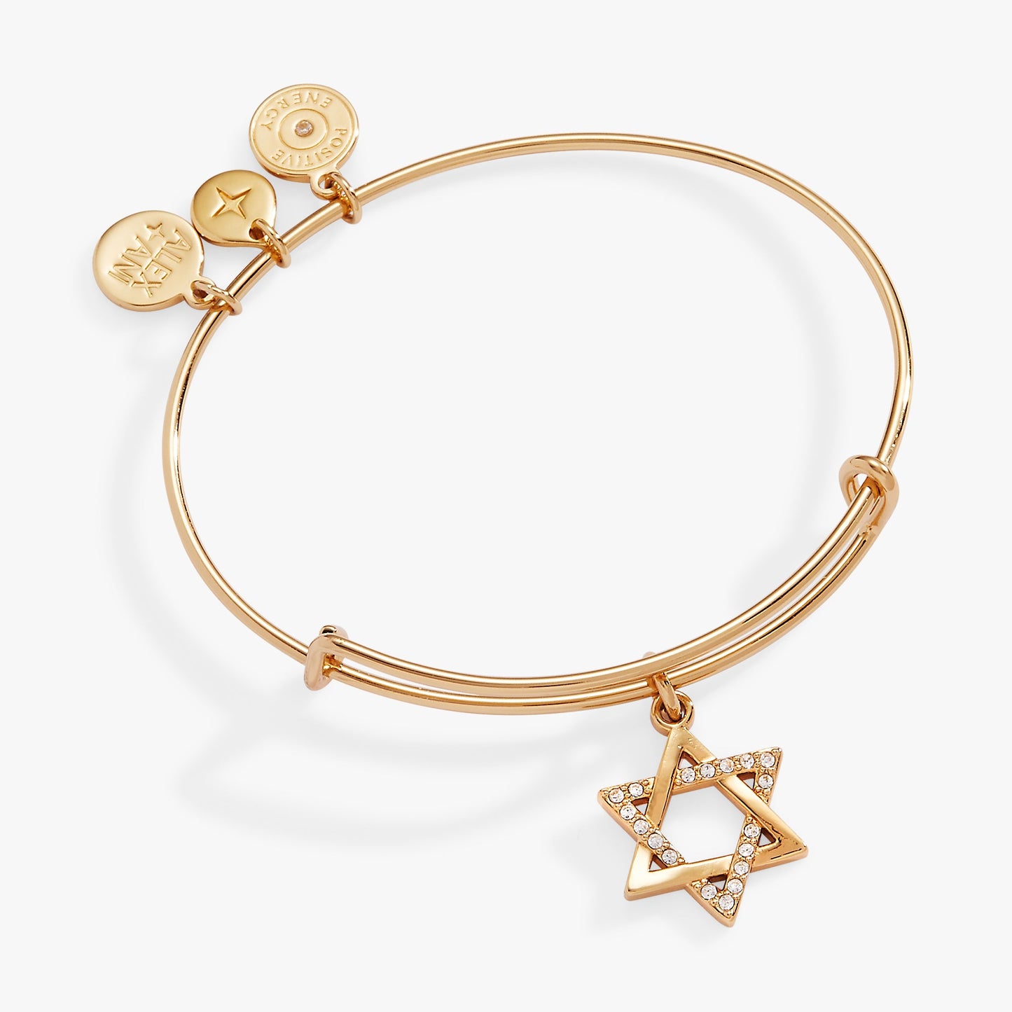 Holiday Star of David Bangle Shiny Silver