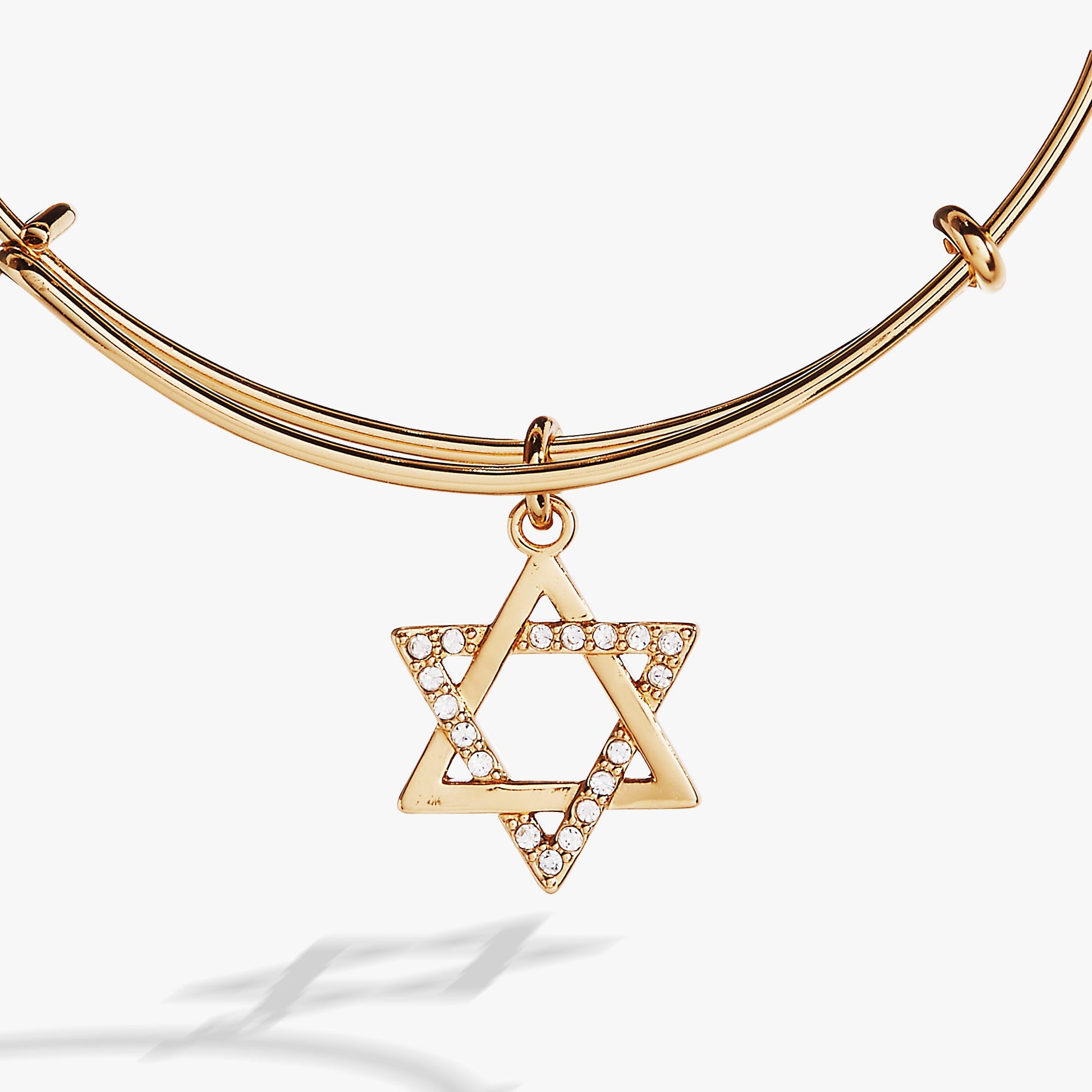 Holiday Star of David Bangle Shiny Silver