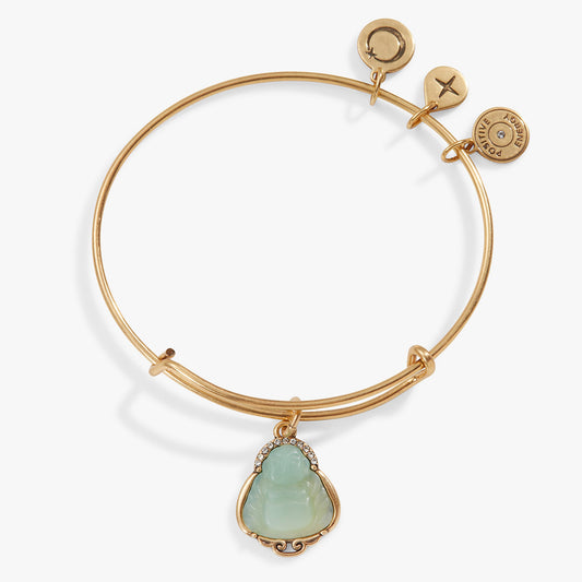Buddha Charm Bangle Antiqued Gold