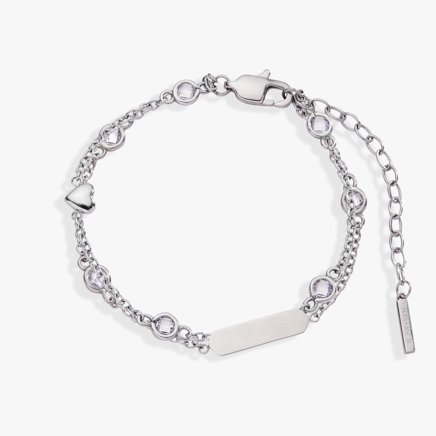 Heart Chain Adjustable Bracelet Stainless Steel Gold
