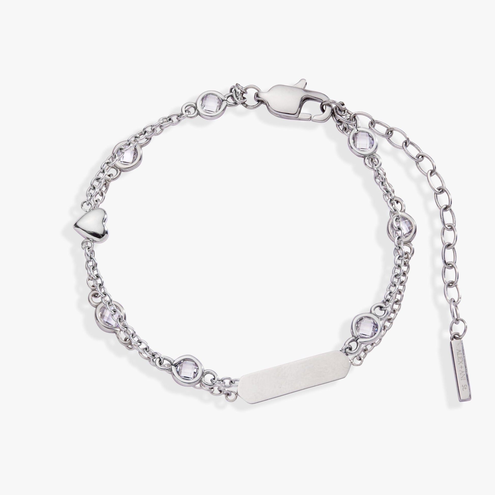 Heart Chain Adjustable Bracelet Stainless Steel Gold