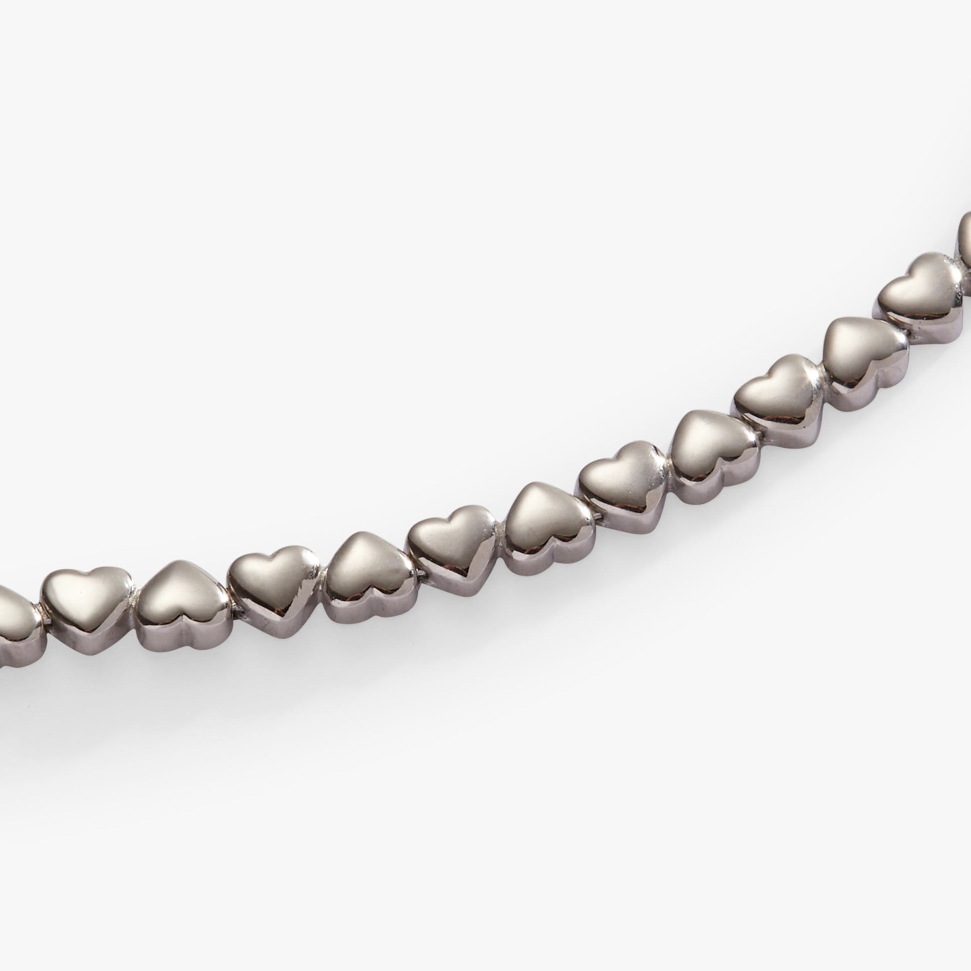 Heart Charm Tennis Bracelet Stainless Steel Gold