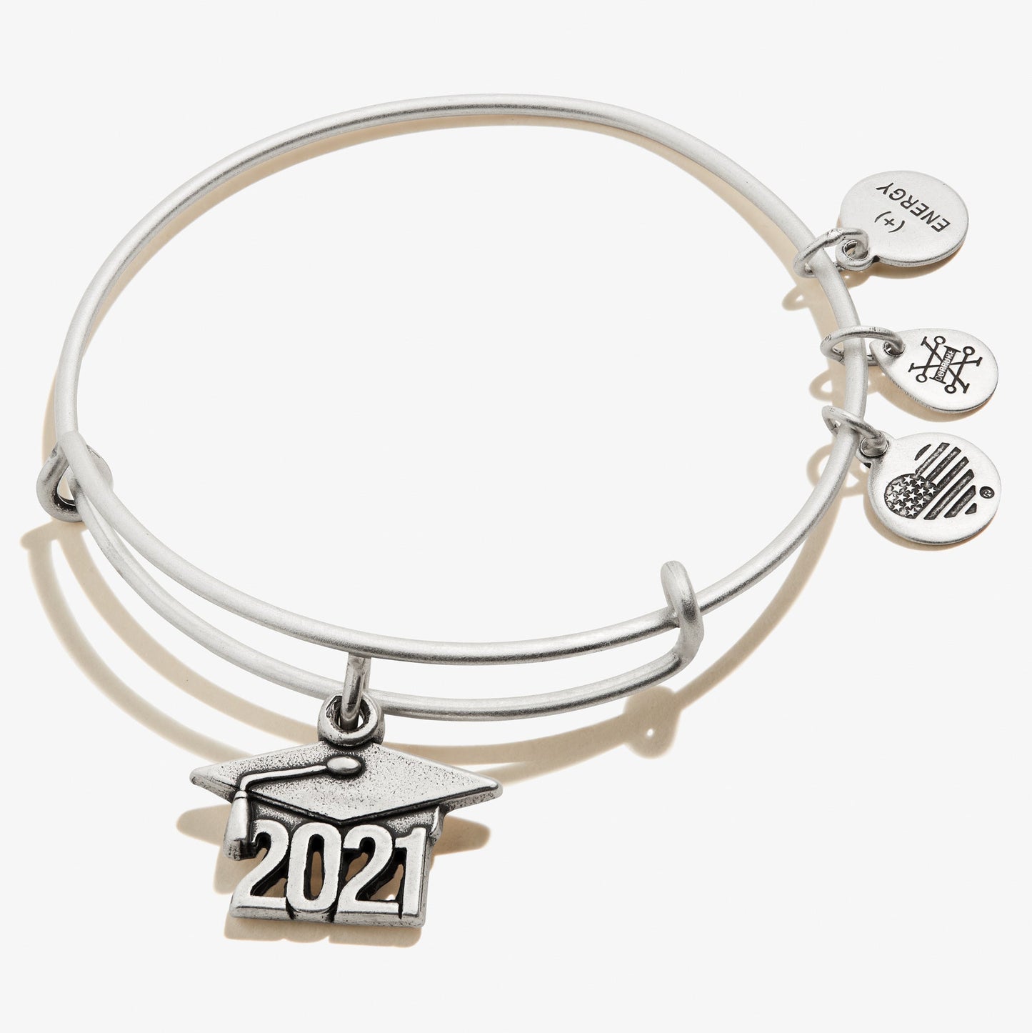 2021 Graduation Cap Charm Bangle - Alex and Ani Rafaelian Gold