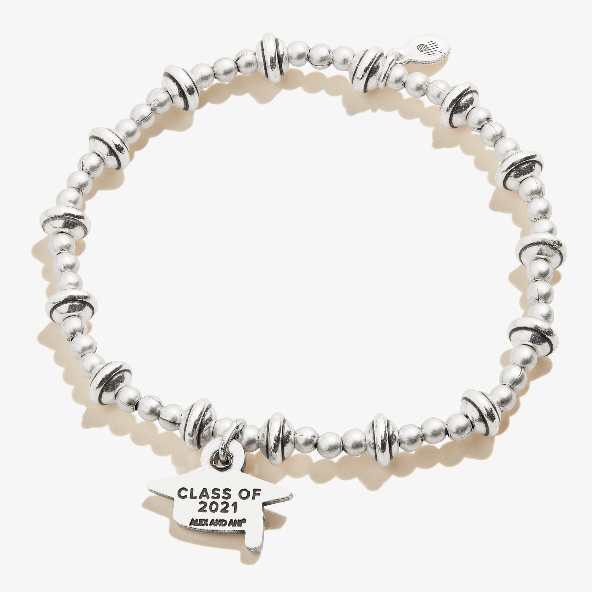 Class of 2021 Stretch Bracelet - Alex and Ani Rafaelian Silver