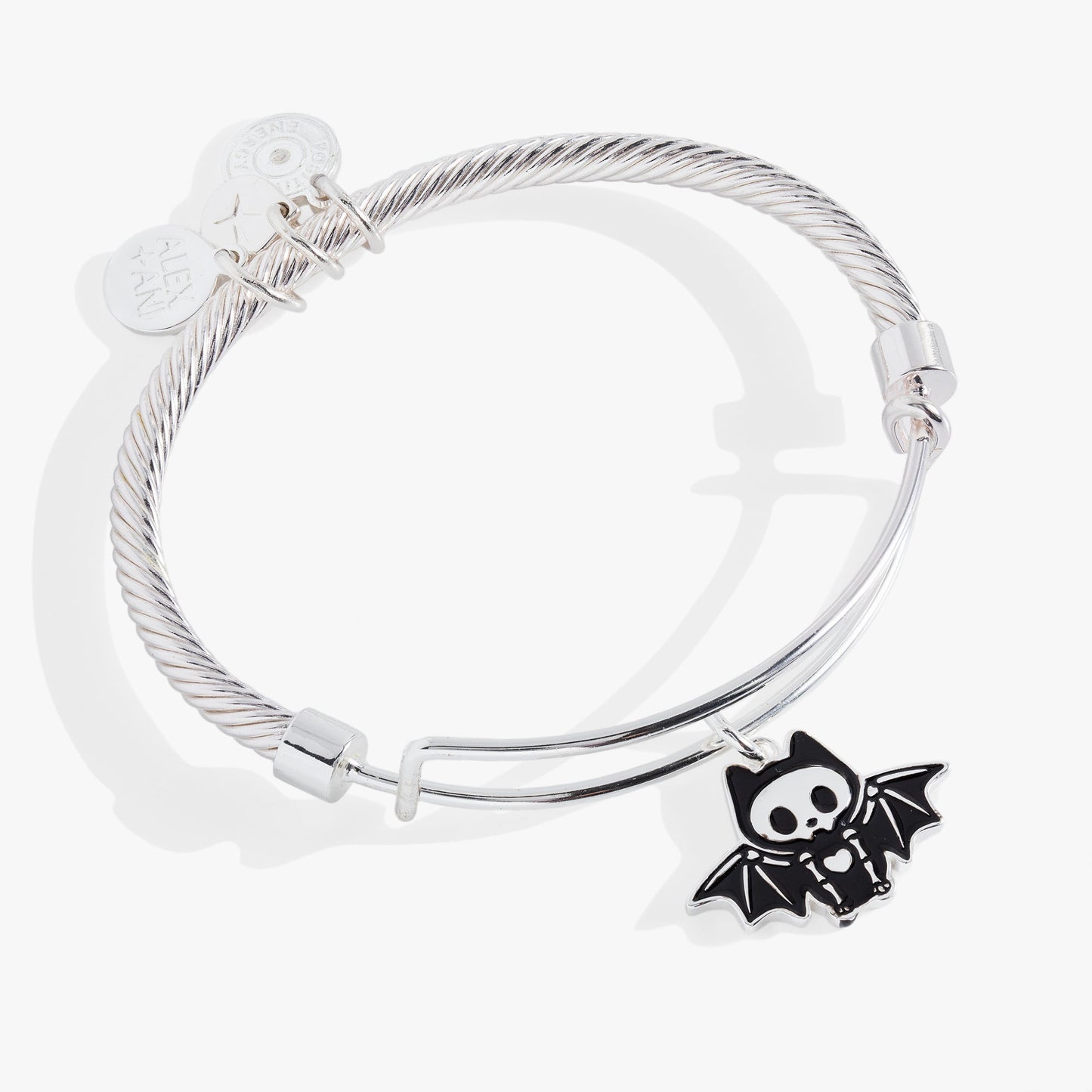 Bat Skeleton Bangle Bracelet Silver