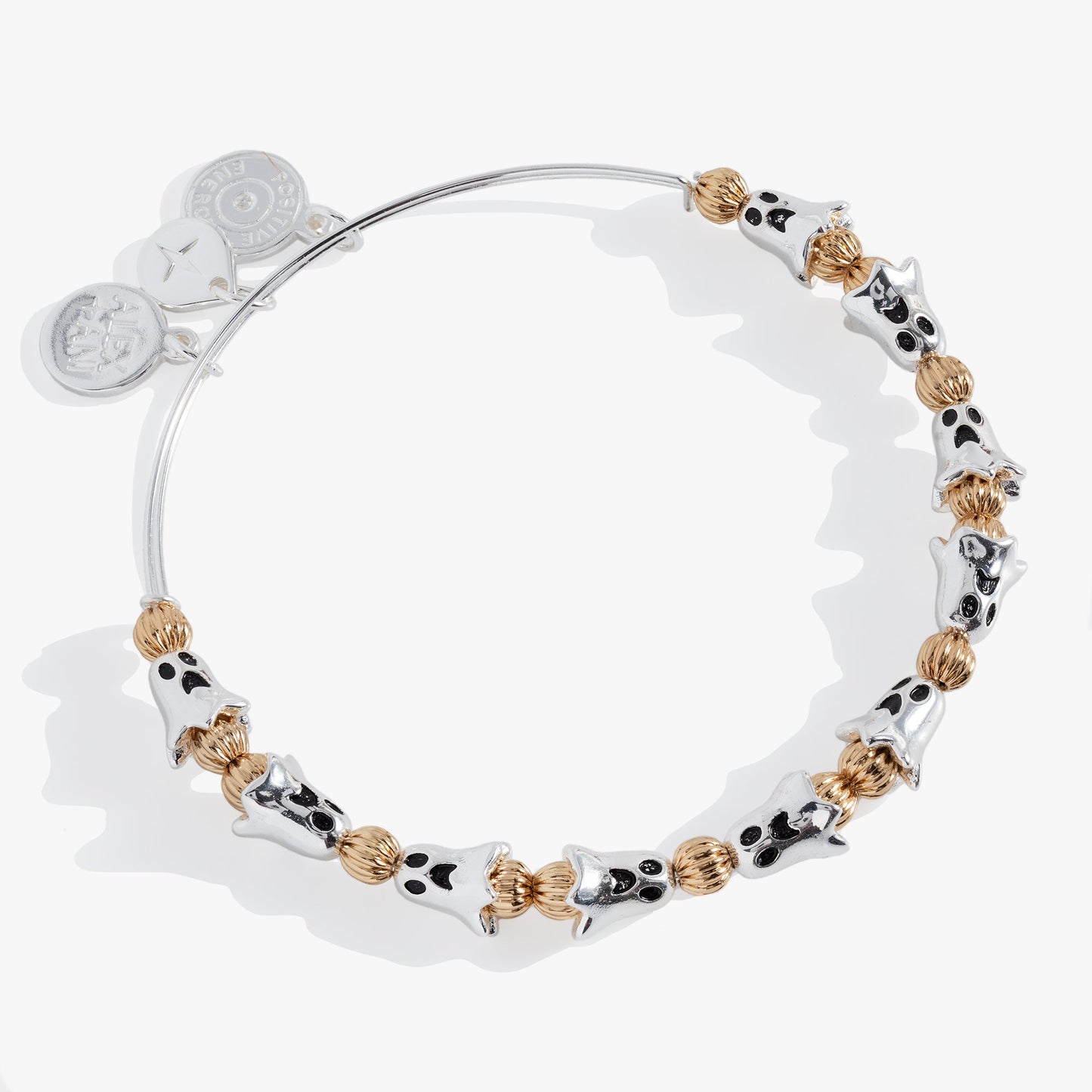 Ghost Beaded Bangle Two Tone