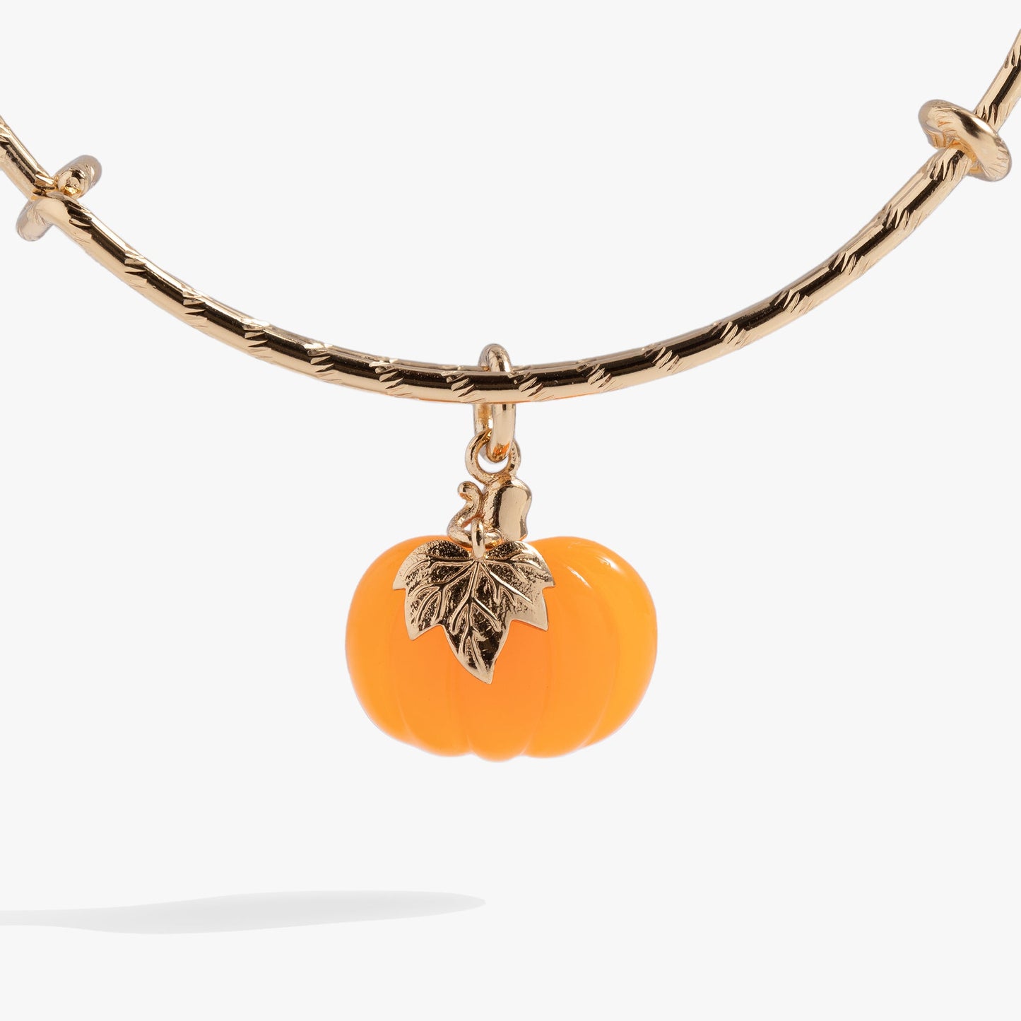 Pumpkin Textured Bangle Gold