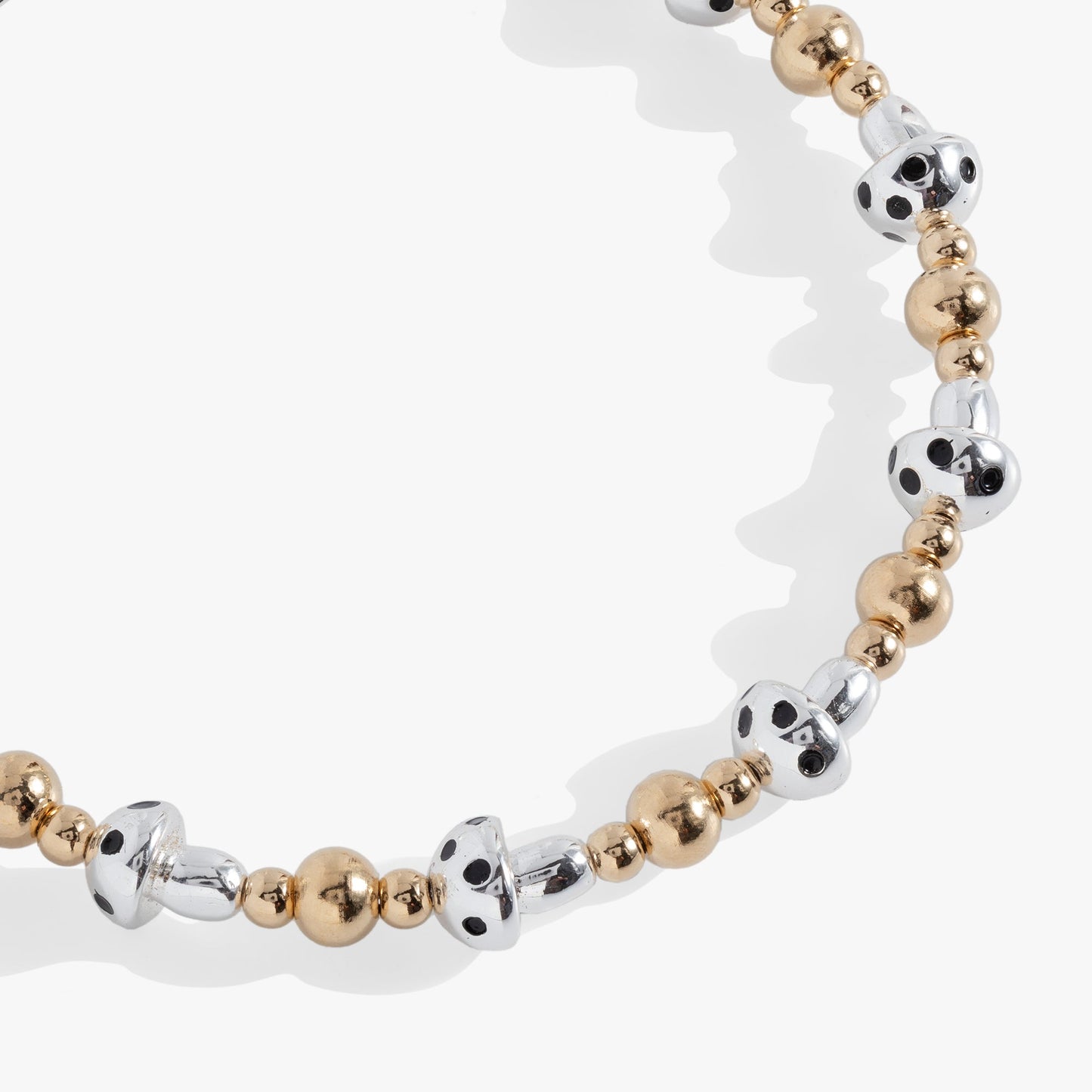 Mushroom Beaded Bangle Two Tone