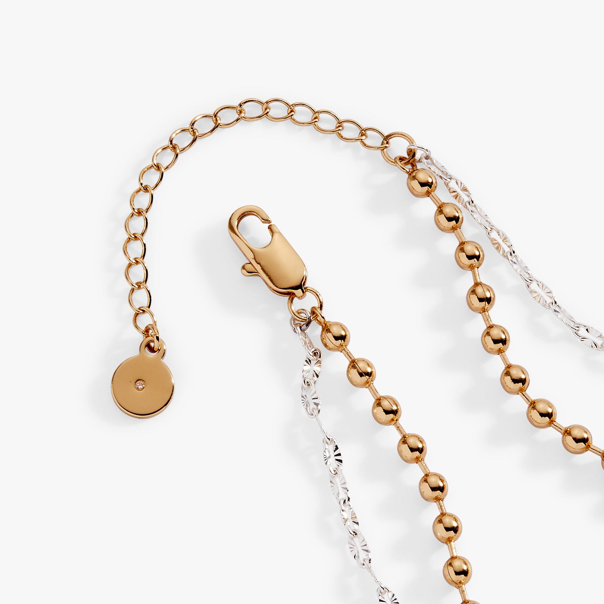 Moon Magic 2 Row Charm Bracelet Two Tone