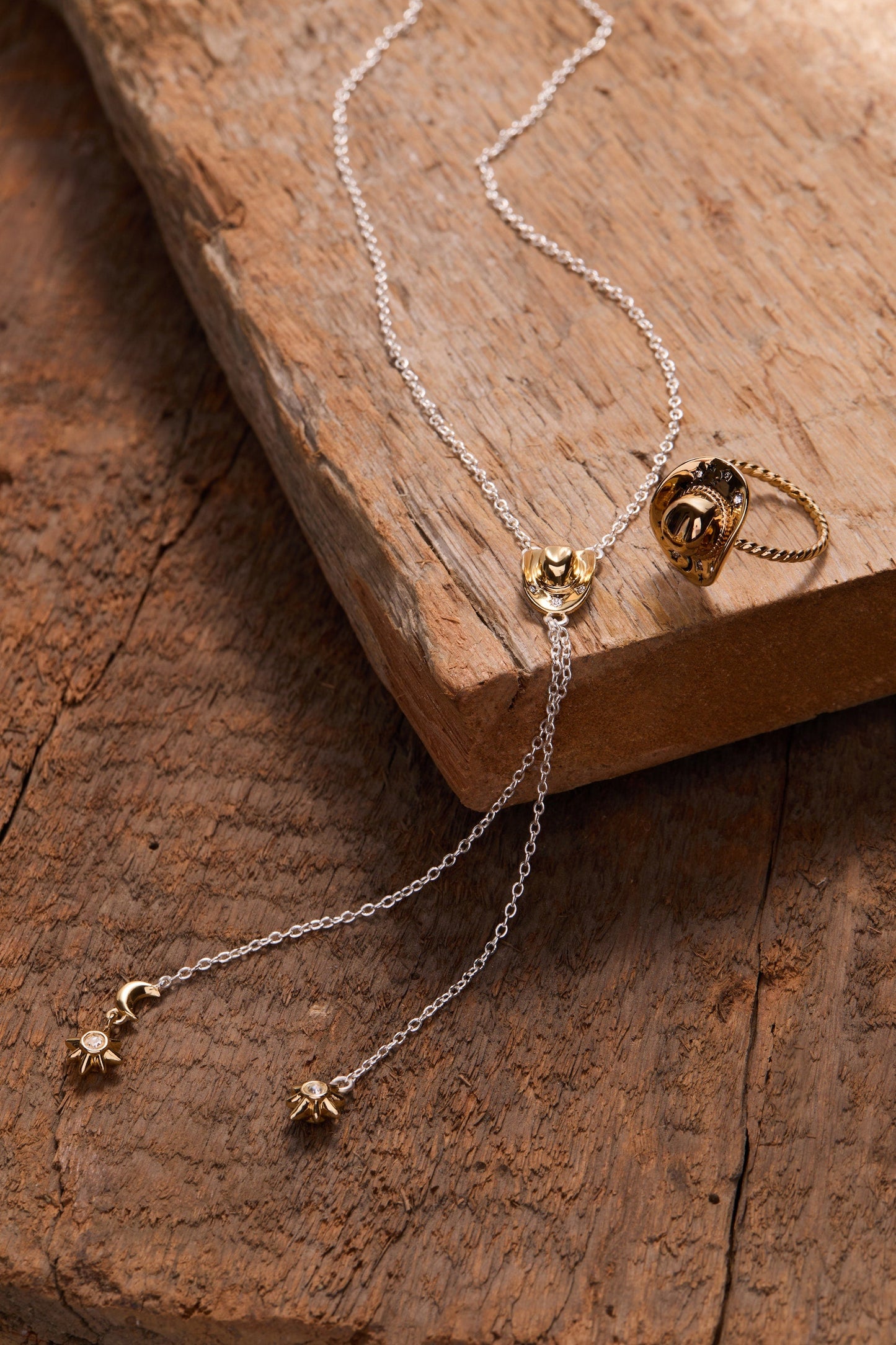 Cosmic Cowgirl Bolo Necklace Two Tone