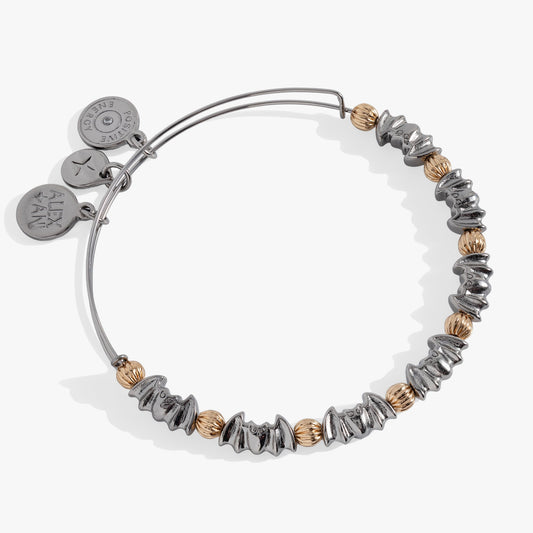 Beaded Bat Bangle Two Tone