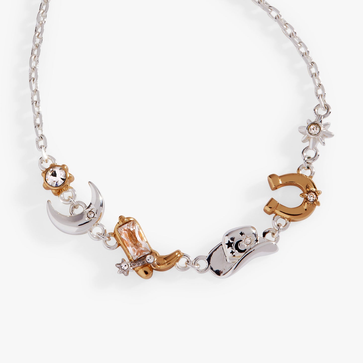 Cosmic Cowgirl Inline Charm Bracelet Two Tone