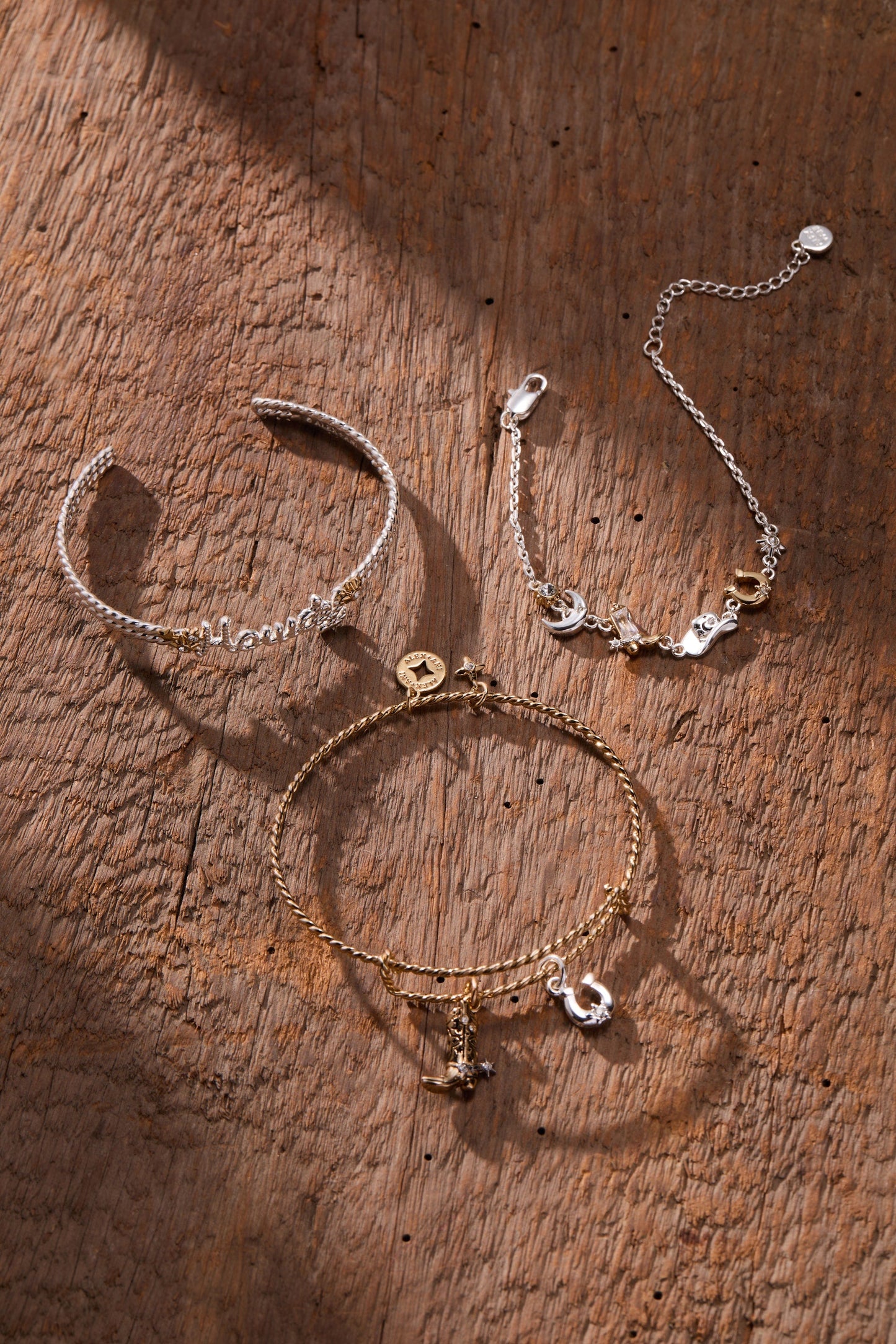 Cosmic Cowgirl Inline Charm Bracelet Two Tone