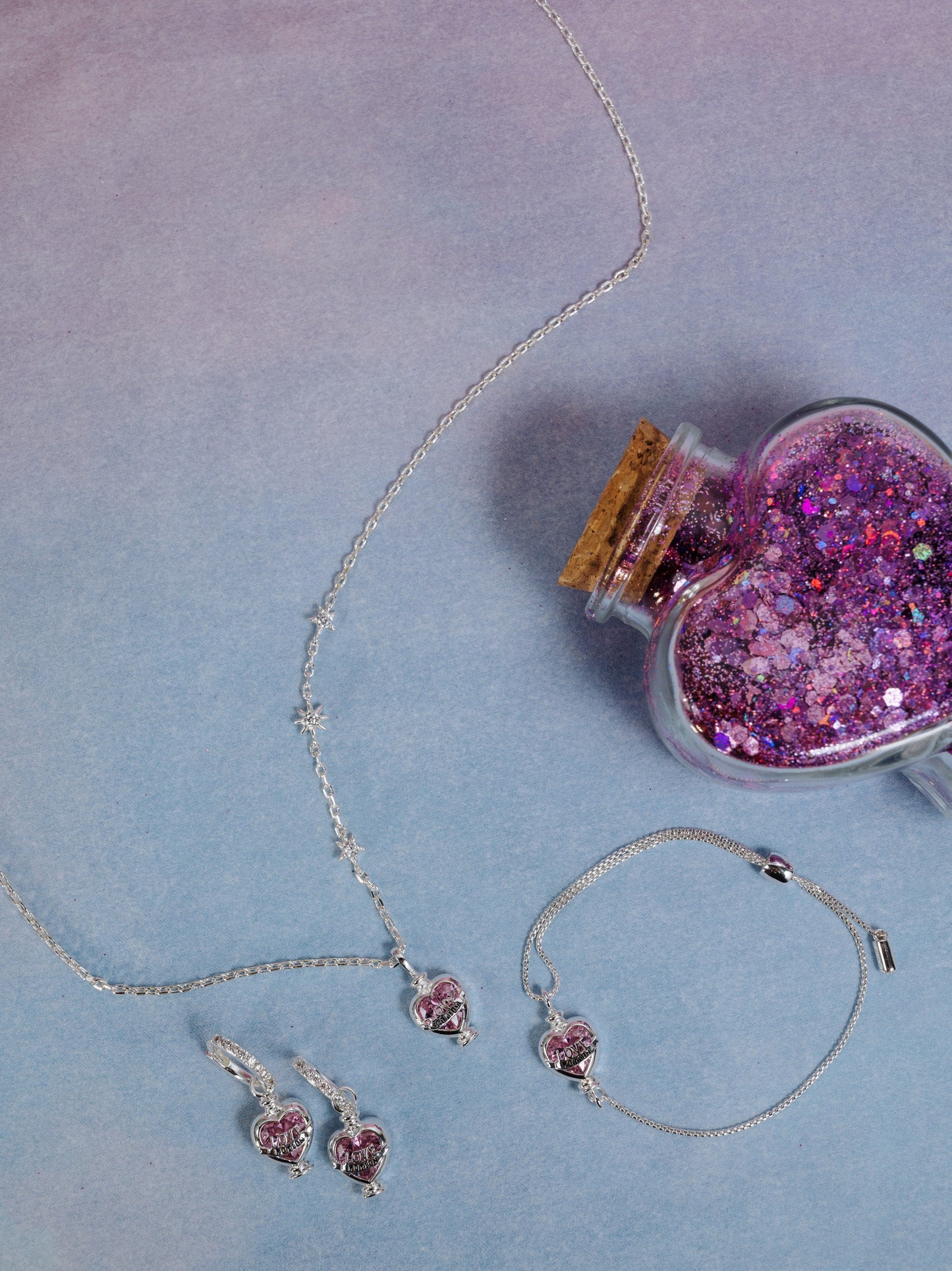 Harry Potter™ Love Potion Crystal Pull Chain Bracelet Silver