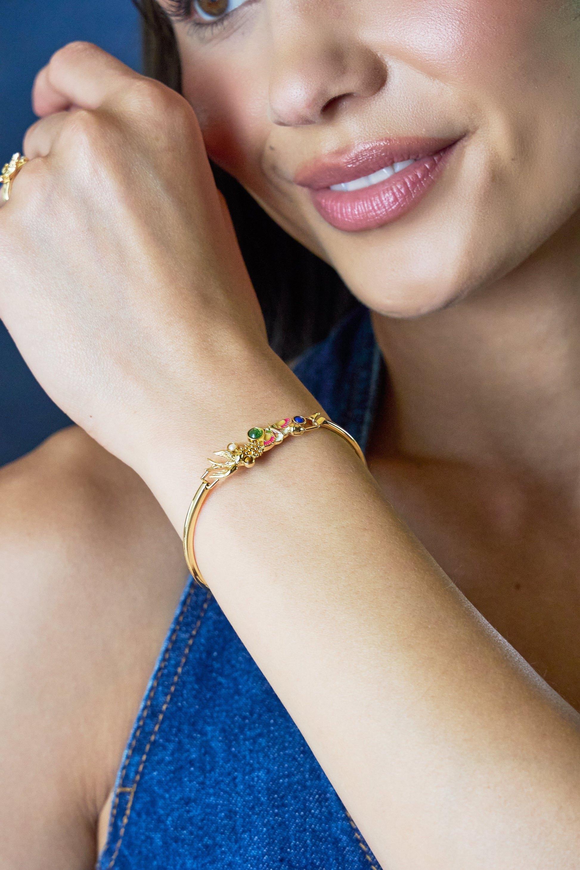 SOM - Mixed Woodland Tension Cuff Gold