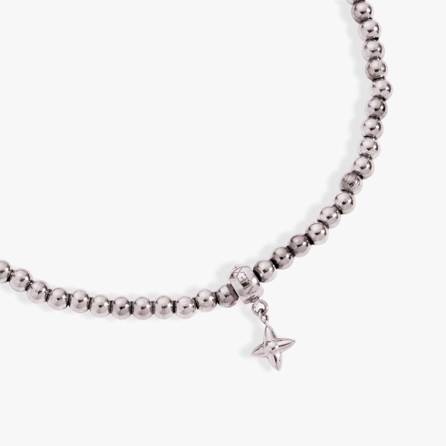 3mm metal ball bead stretch bracelet Stainless Steel Gold