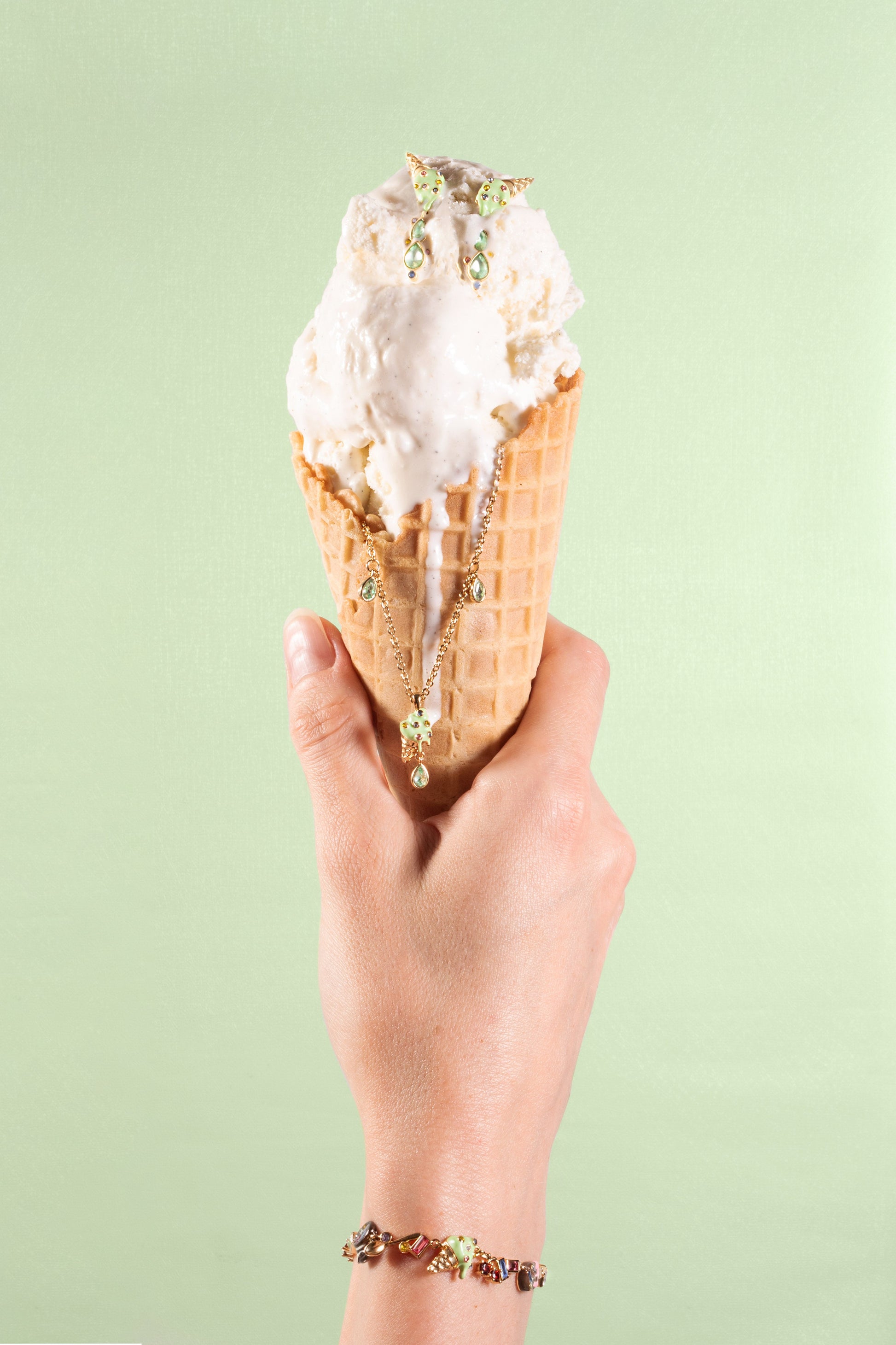 Ice Cream Bolo Bracelet Gold