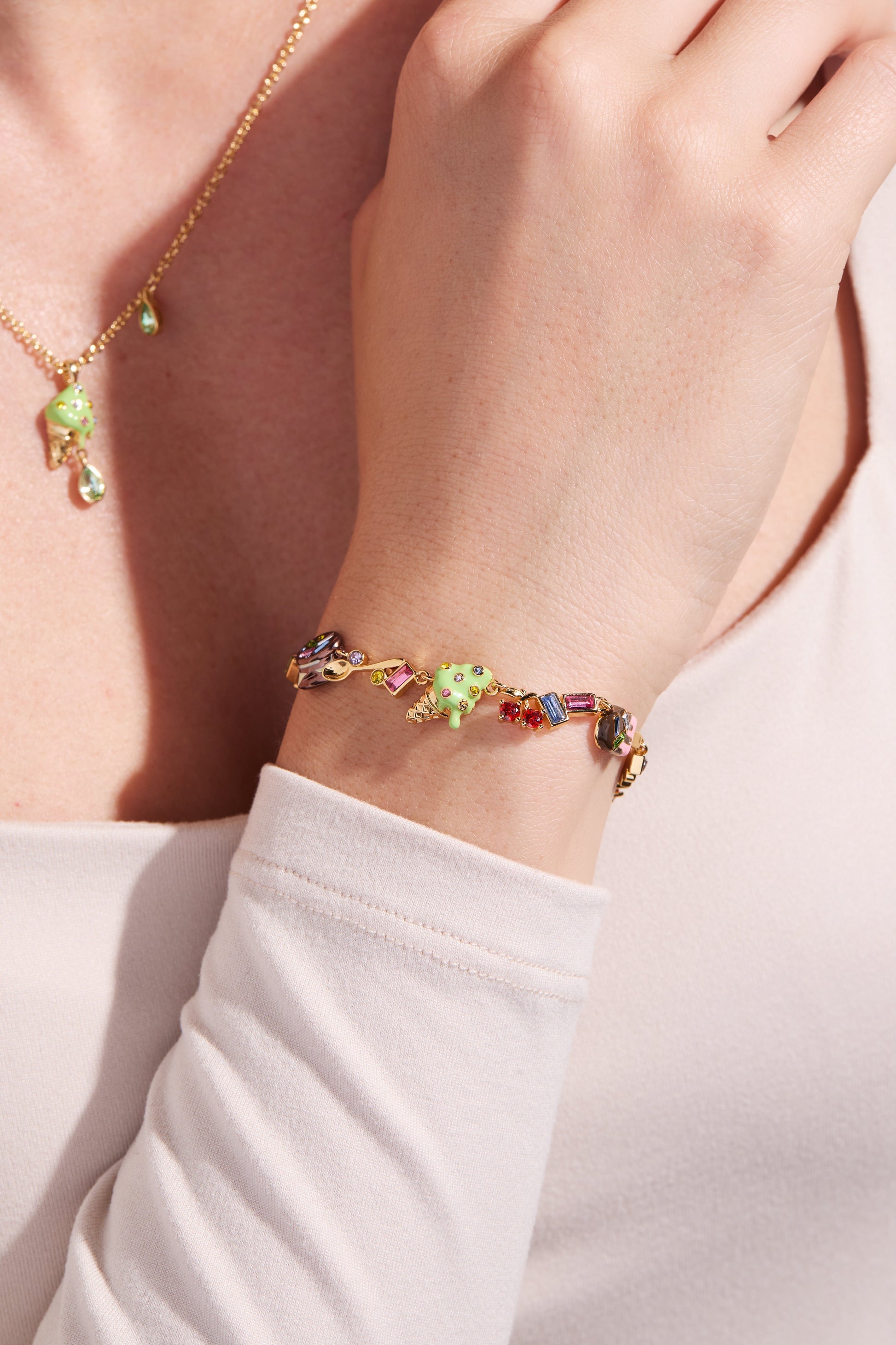 Ice Cream Bolo Bracelet Gold