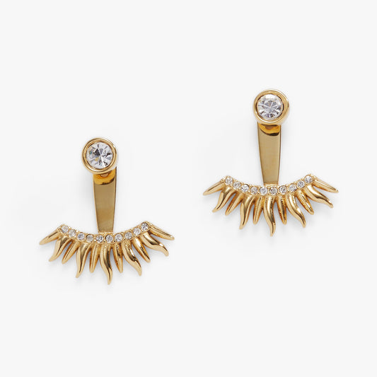 Sun Ray Ear Jacket Stainless Steel Gold