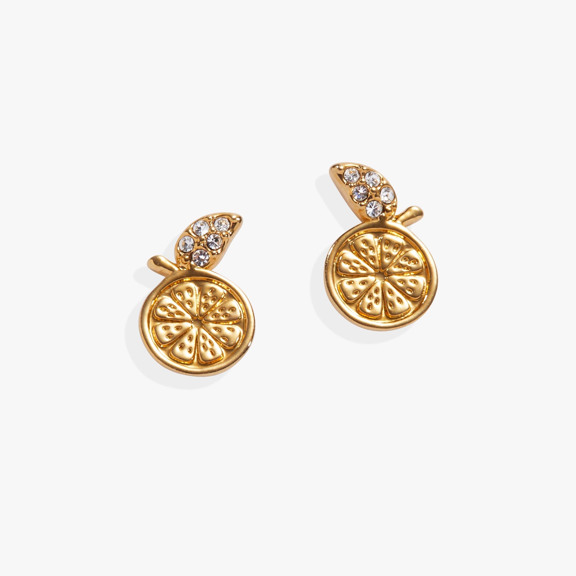 Summer Fruits Orange Slice Stud Gold