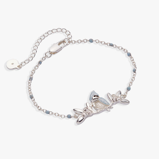 Tufted Titmouse Bracelet Silver