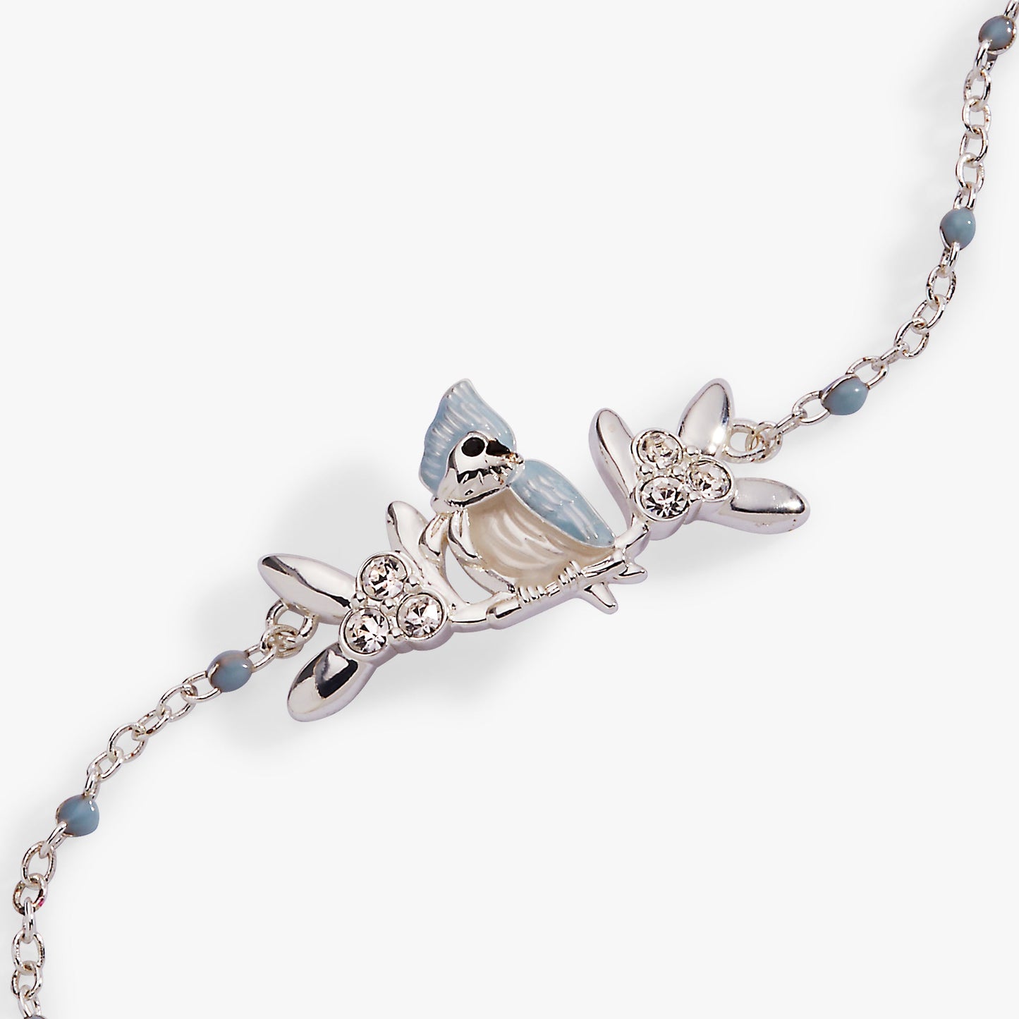 Tufted Titmouse Bracelet Silver