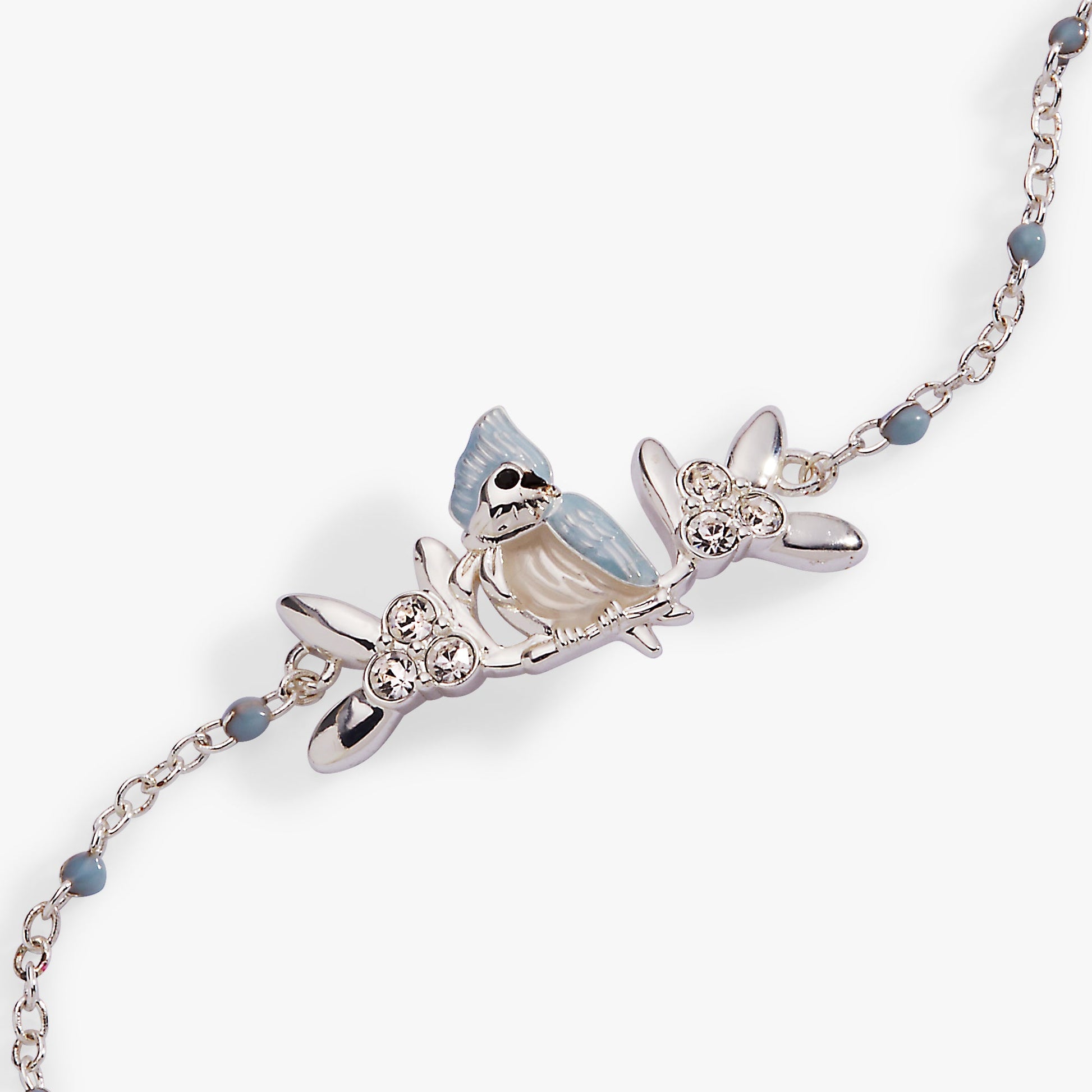 Tufted Titmouse Bracelet Silver