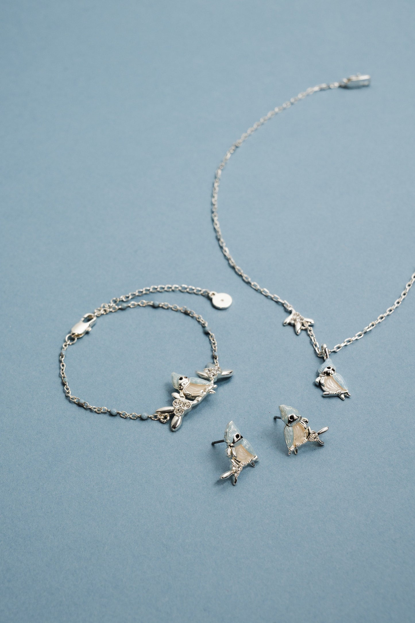 Tufted Titmouse Bracelet Silver